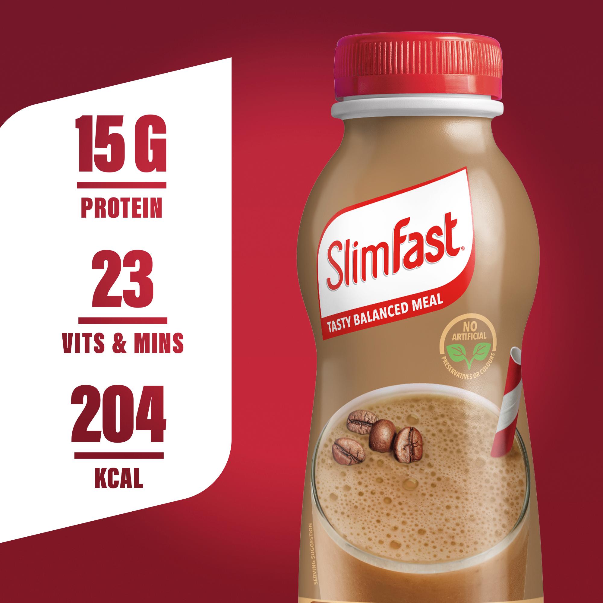 SlimFast Ready to Drink Meal Replacement Shake Cafe Latte Flavour 6 meals 325ml thumbnail 2