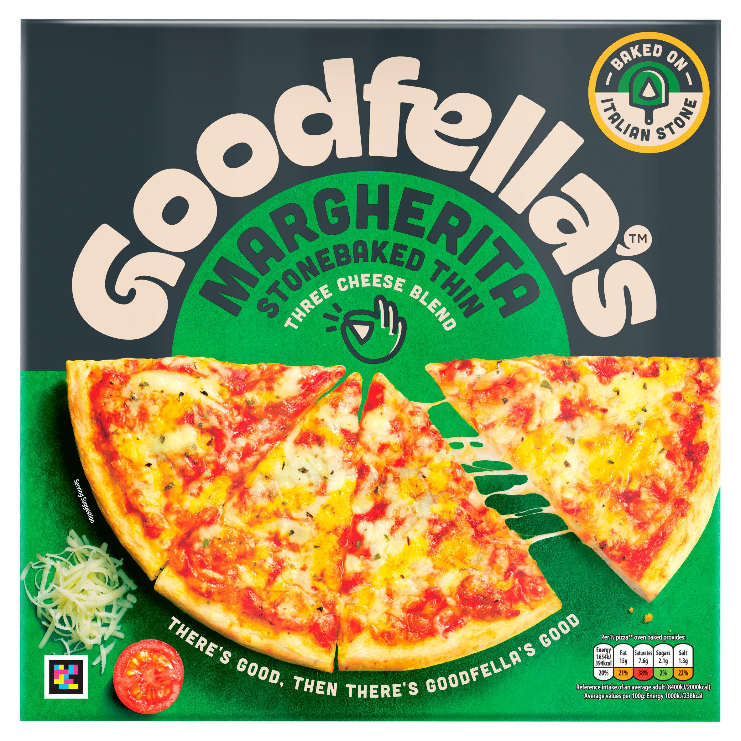 Stonebaked Thin Margherita Cheese Pizza 345g