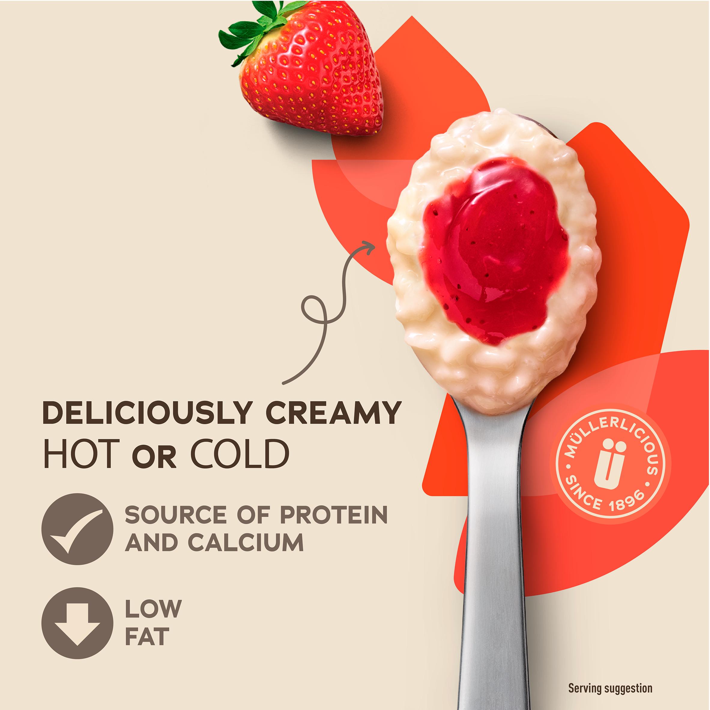 Müller Rice Strawberry Low Fat Pudding Dessert 170g thumbnail 2