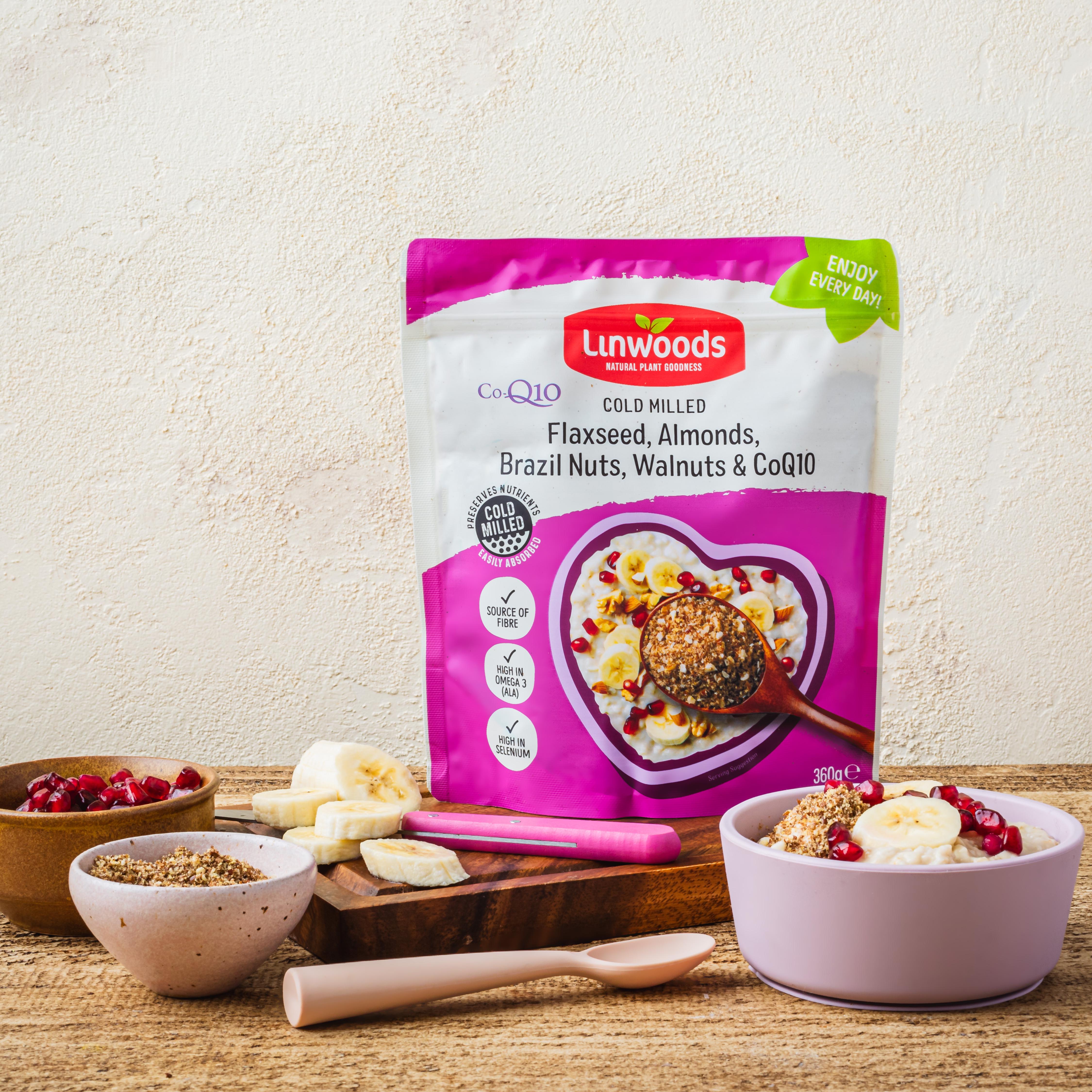 Linwoods Milled Flaxseed, Walnuts, Brazil Nuts, Almonds & Q10 360g thumbnail 2
