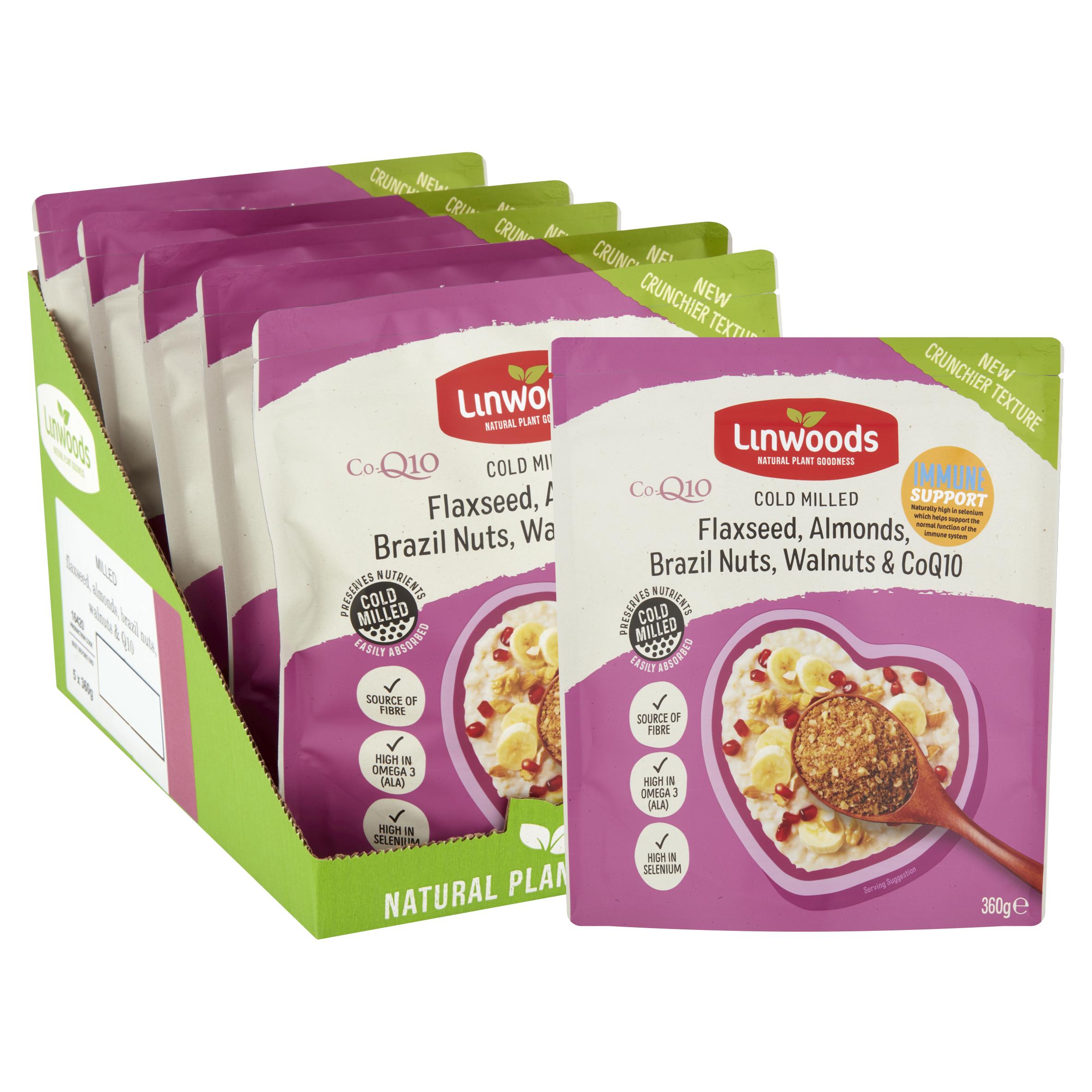 Linwoods Milled Flaxseed, Walnuts, Brazil Nuts, Almonds & Q10 360g thumbnail 4