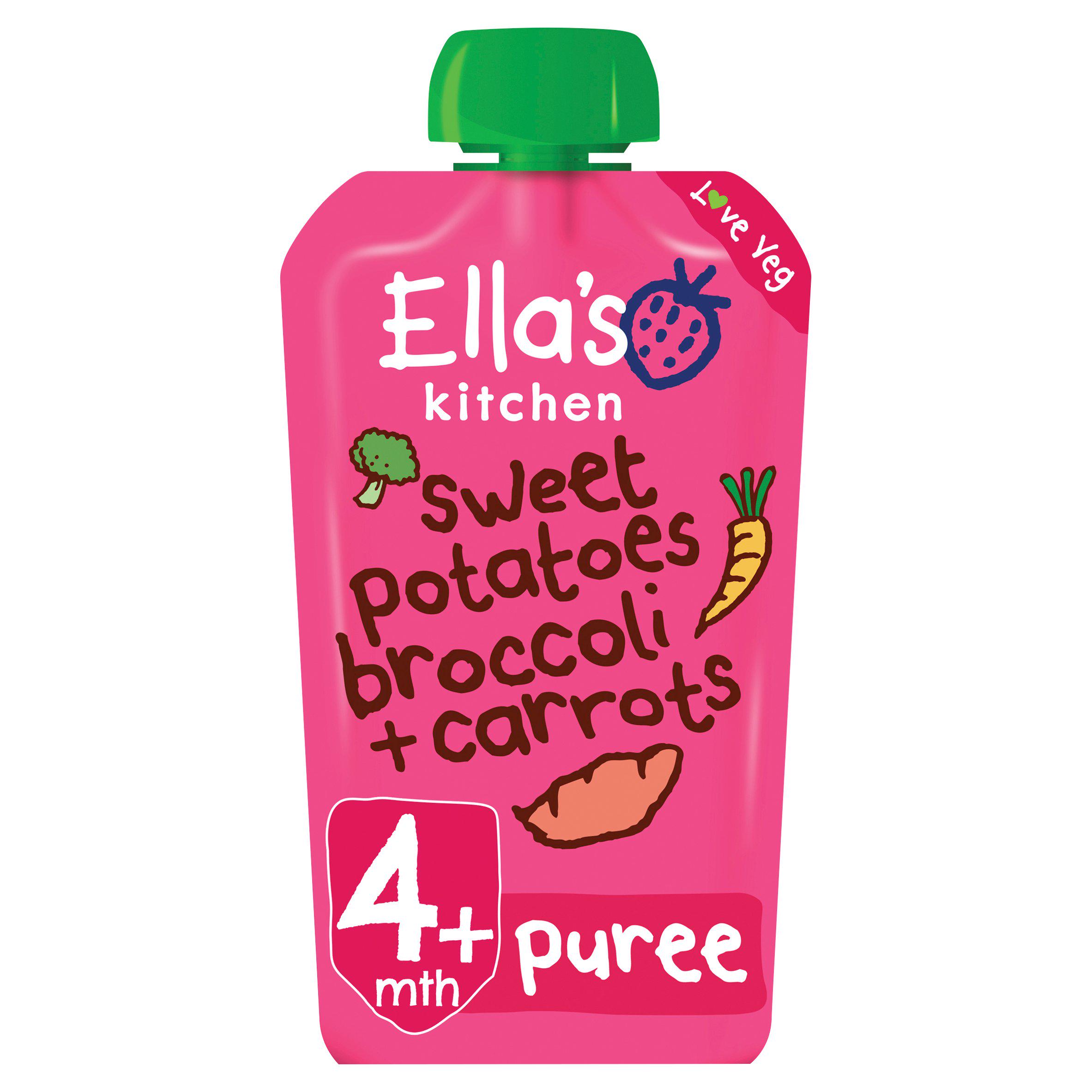 Ella's Kitchen Sweet Potatoes, Broccoli + Carrots Baby Food Pouch 4+ Months
