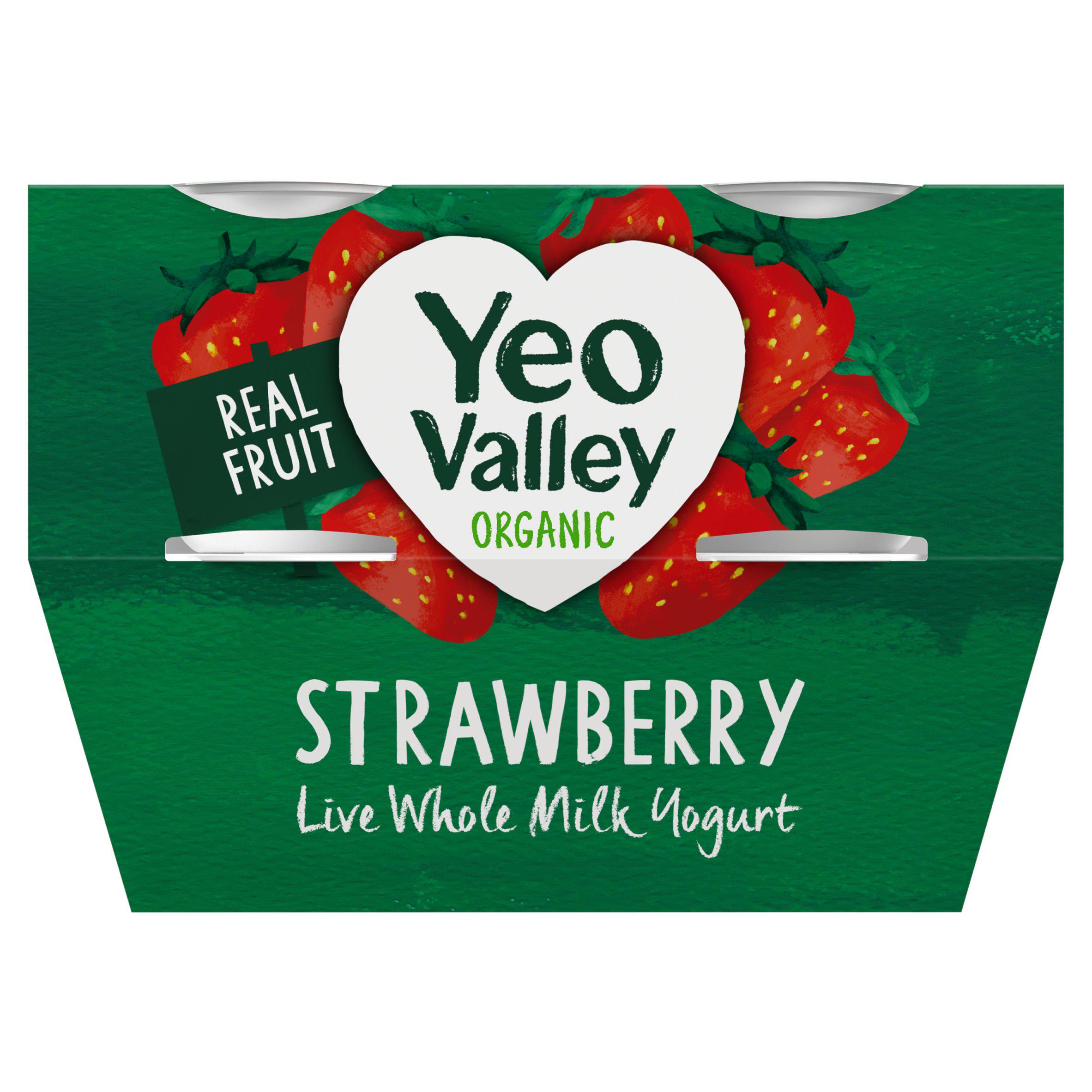 Yeo Valley Organic Strawberry Yoghurt Pots