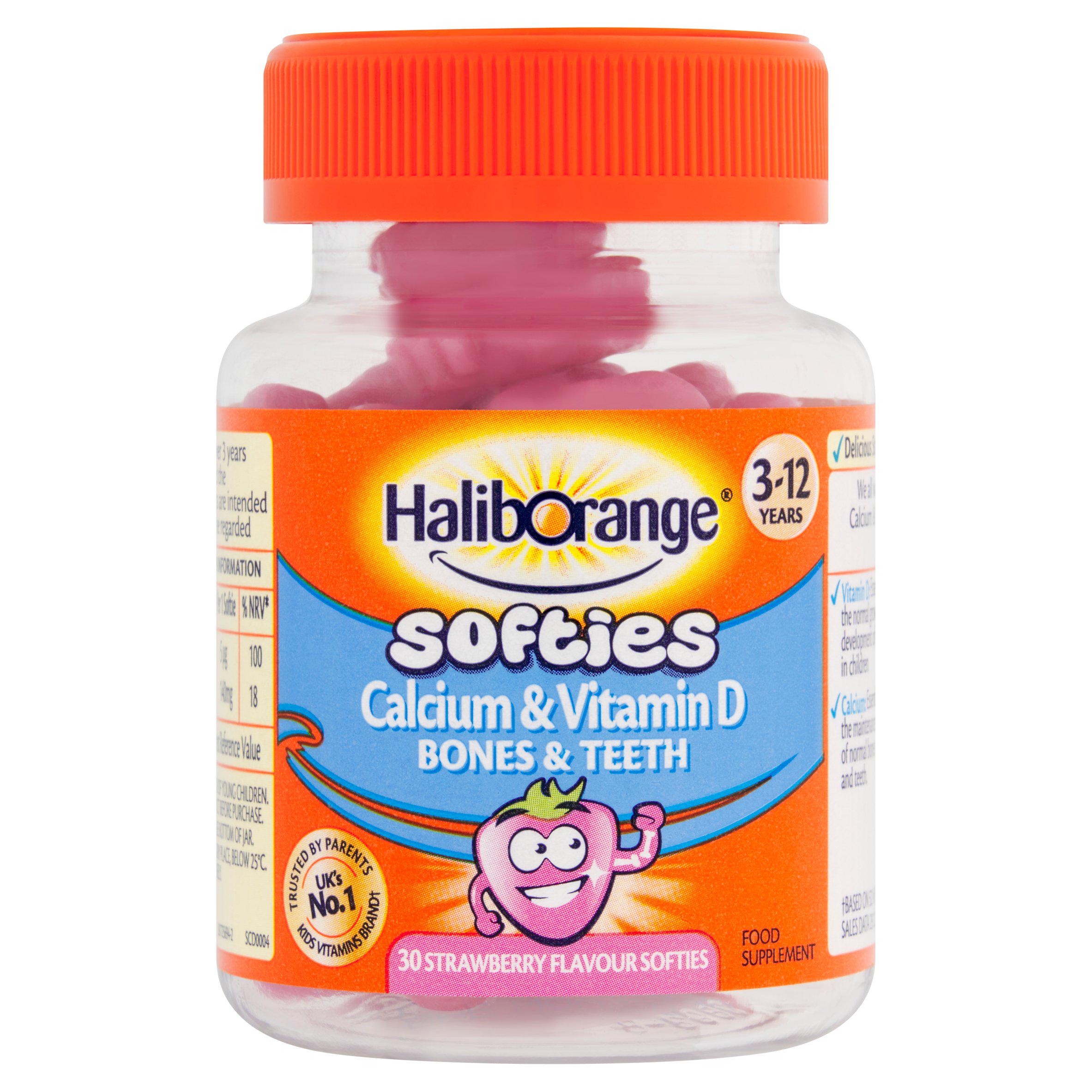 Kids Calcium and Vitamin D Strawberry Softies