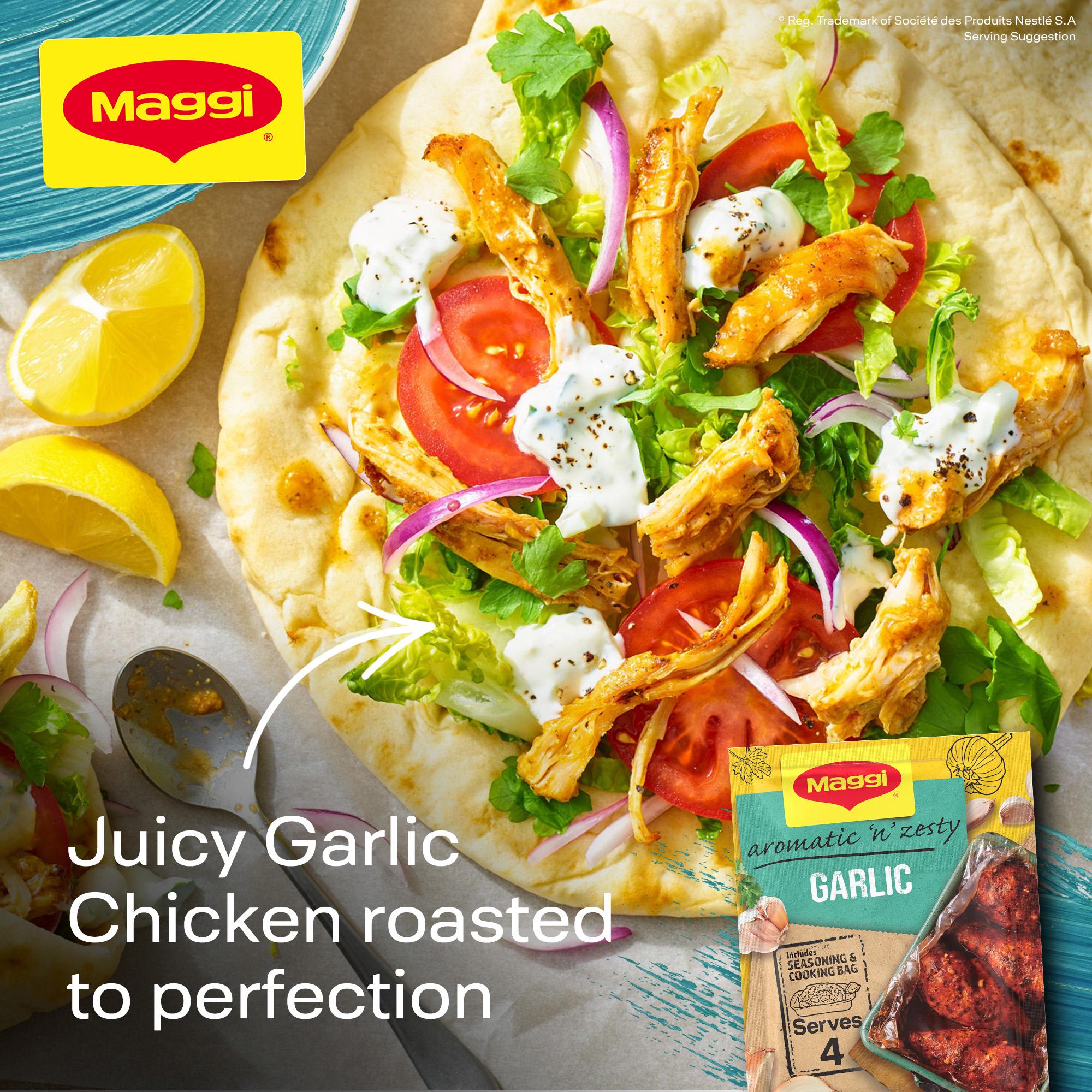 Maggi So Juicy Aromatic & Zesty Garlic Chicken Herbs & Spices Recipe Mix 30g thumbnail 2