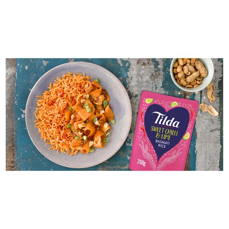 Tilda Microwave Rice Sweet Chilli Lime Basmati 250g thumbnail 4