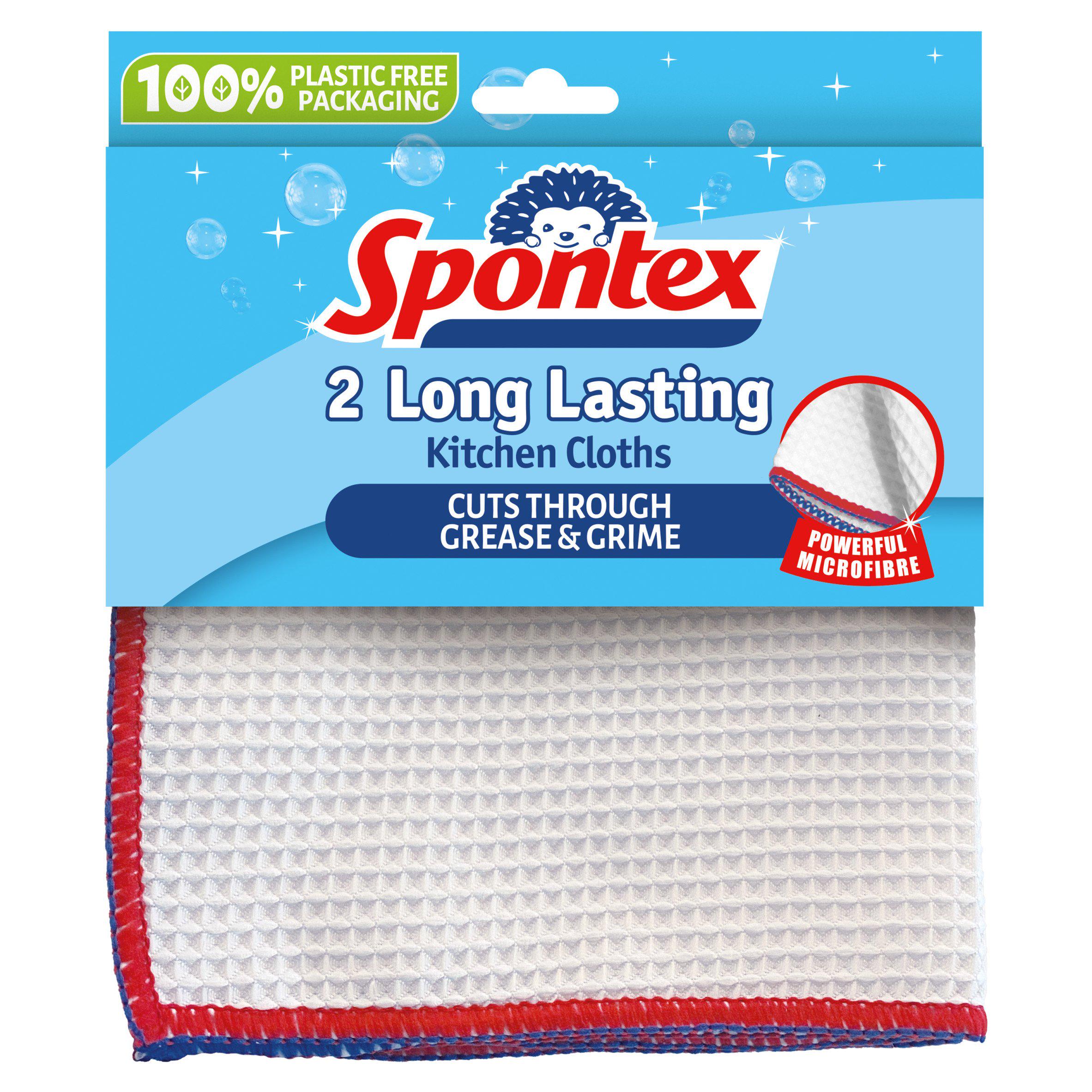 Spontex Long Lasting Microfibre Kitchen Cleaning Cloths