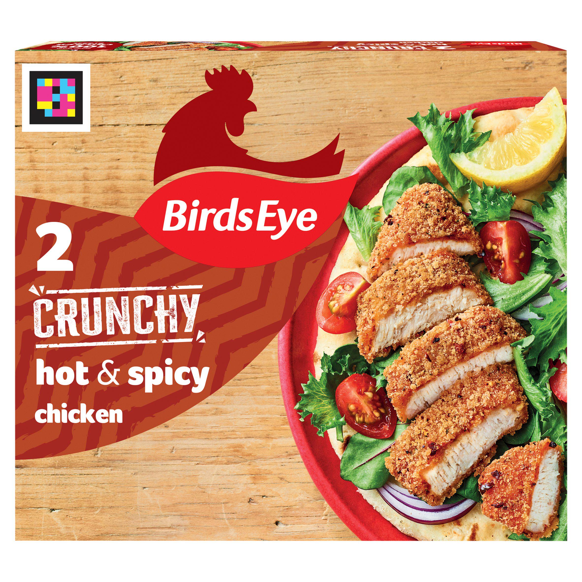 Birds Eye 2 x Hot & Spicy Breaded Chicken Breast Steaks 180g