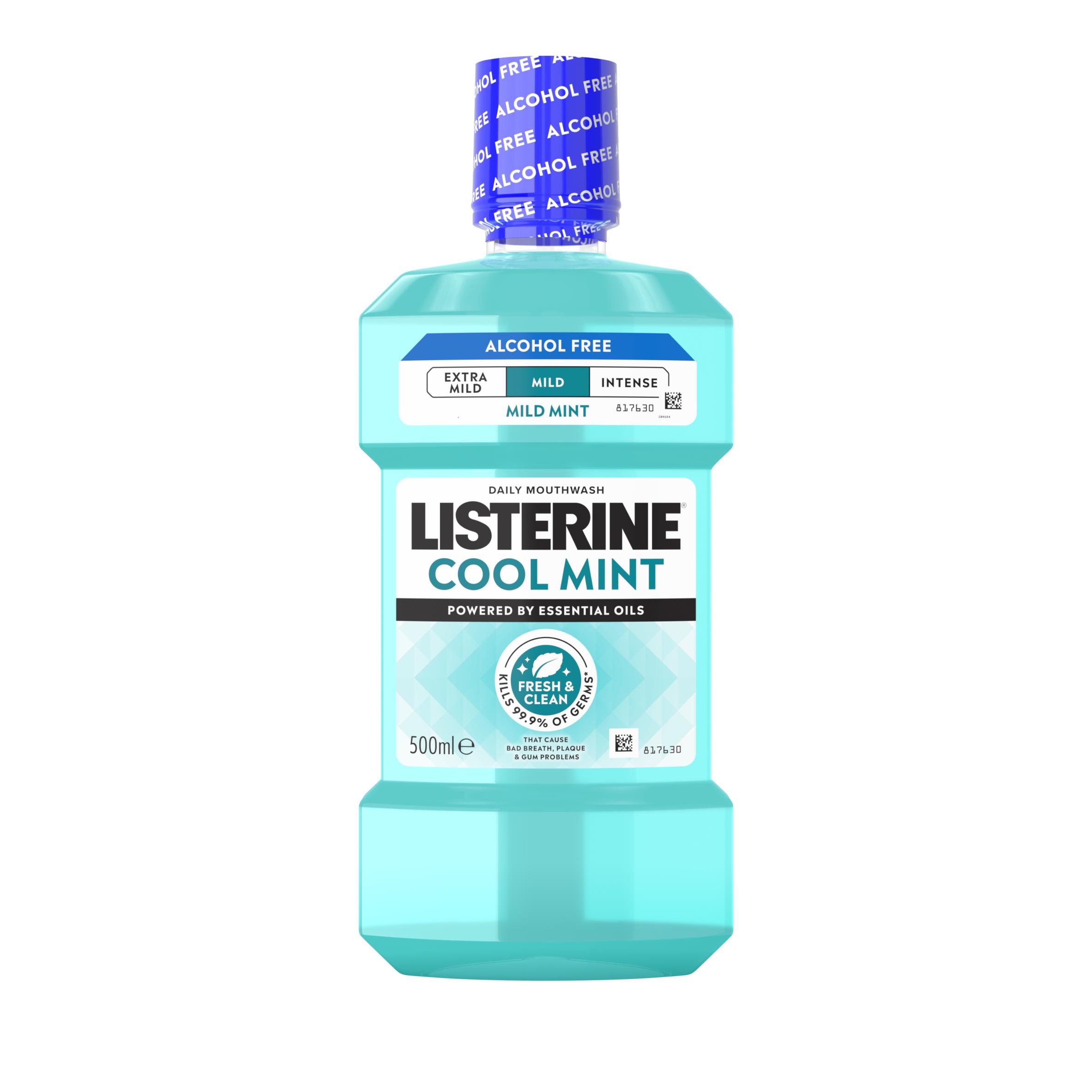 Listerine Essentials Milder Taste Cool Mint Mouthwash 500ml thumbnail 3