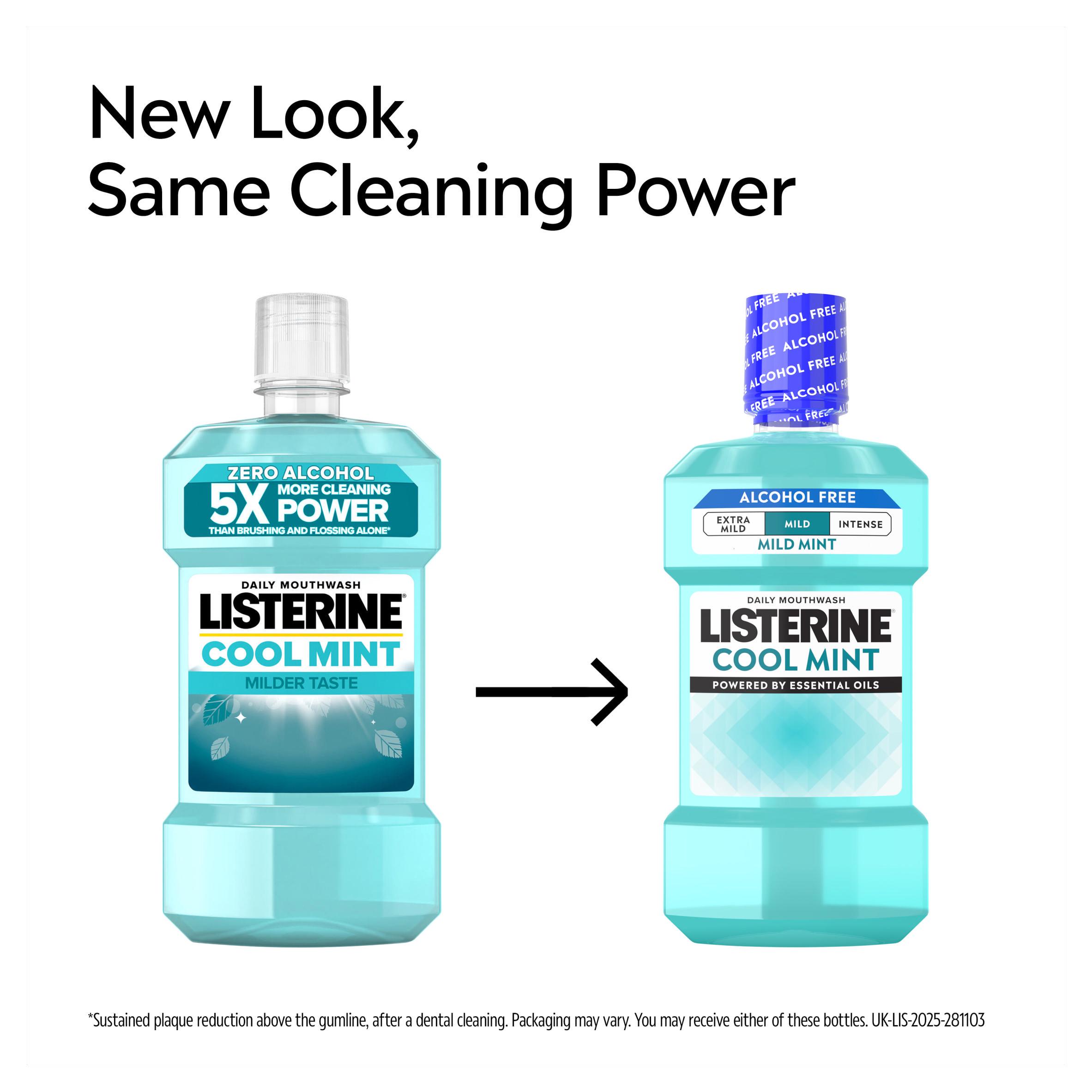 Listerine Essentials Milder Taste Cool Mint Mouthwash 500ml thumbnail 4