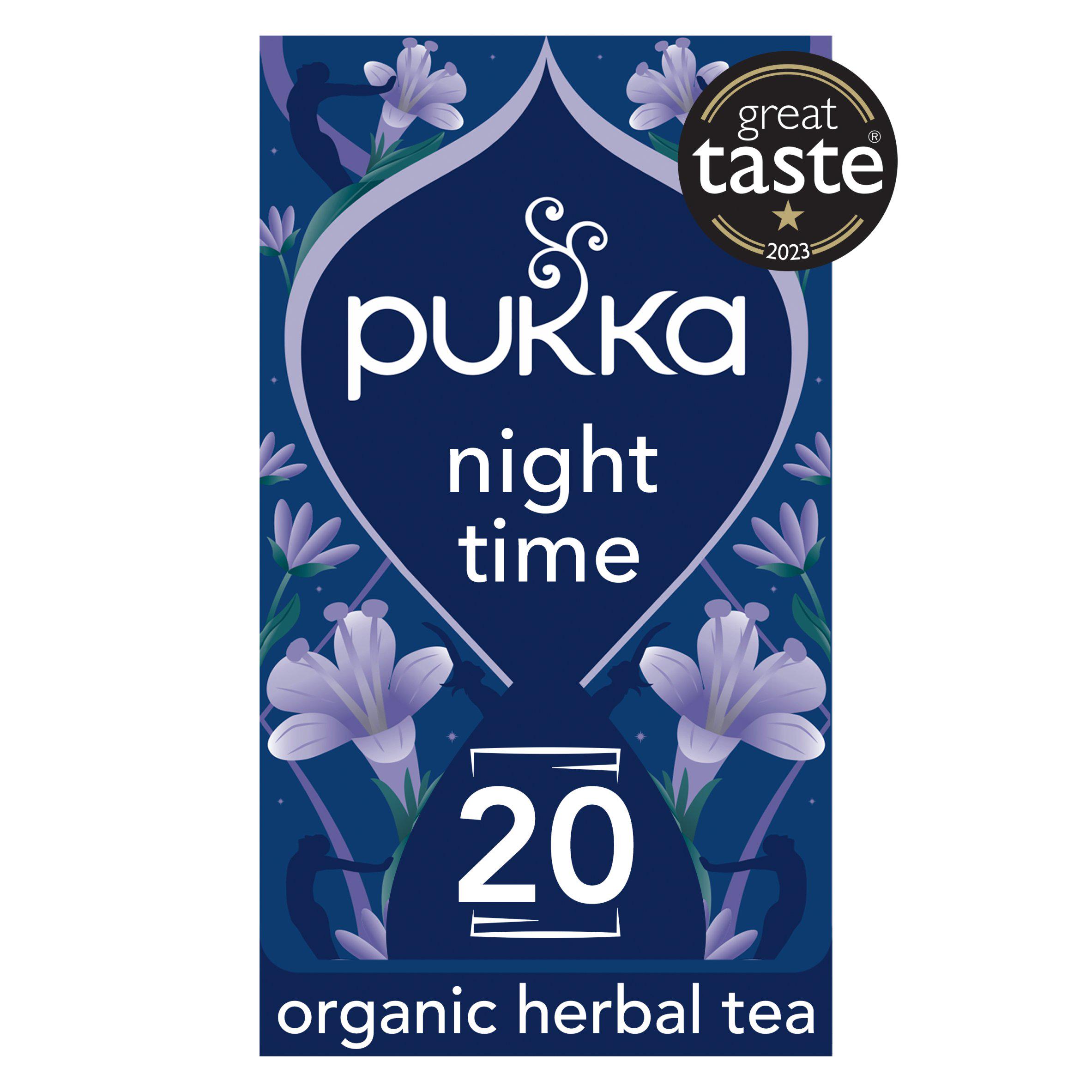 Pukka Organic Night Time Herbal Tea With Chamomile 20 Compostable Tea Bags