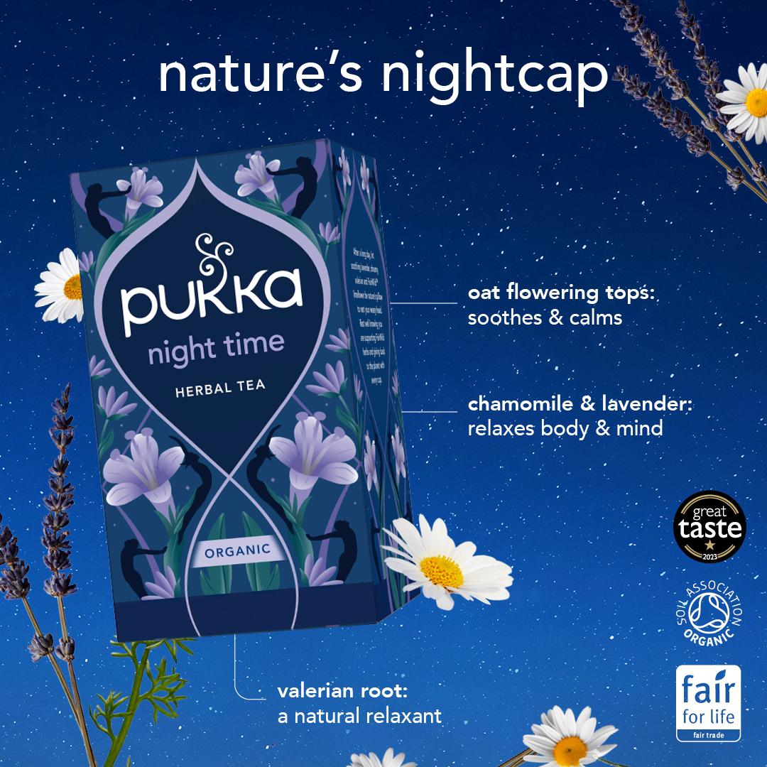 Pukka Organic Night Time Herbal Tea With Chamomile Home Compostable Sleep Tea Bags x20 thumbnail 3