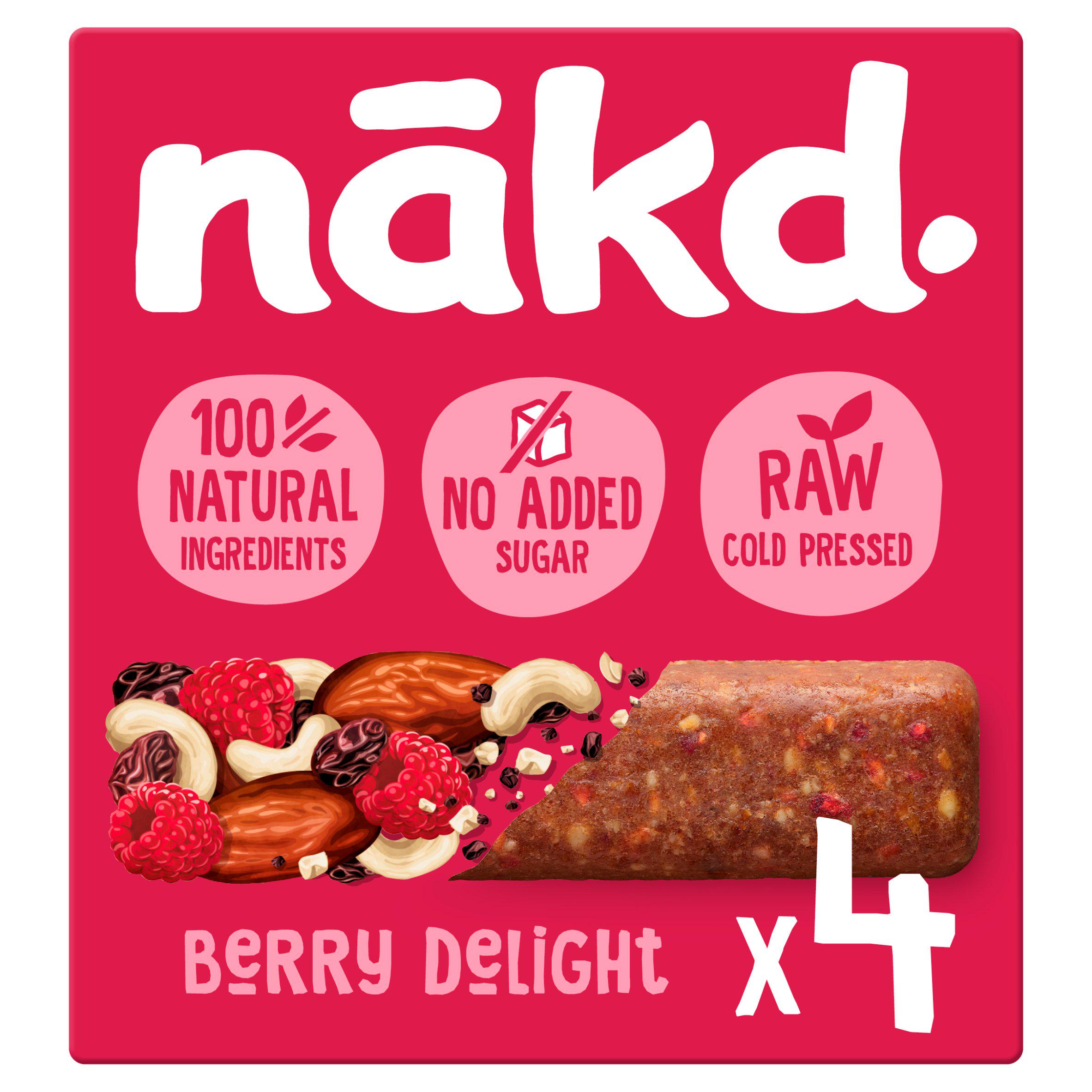 Nakd Berry Delight Raw Fruit & Nut Bar 4x35g