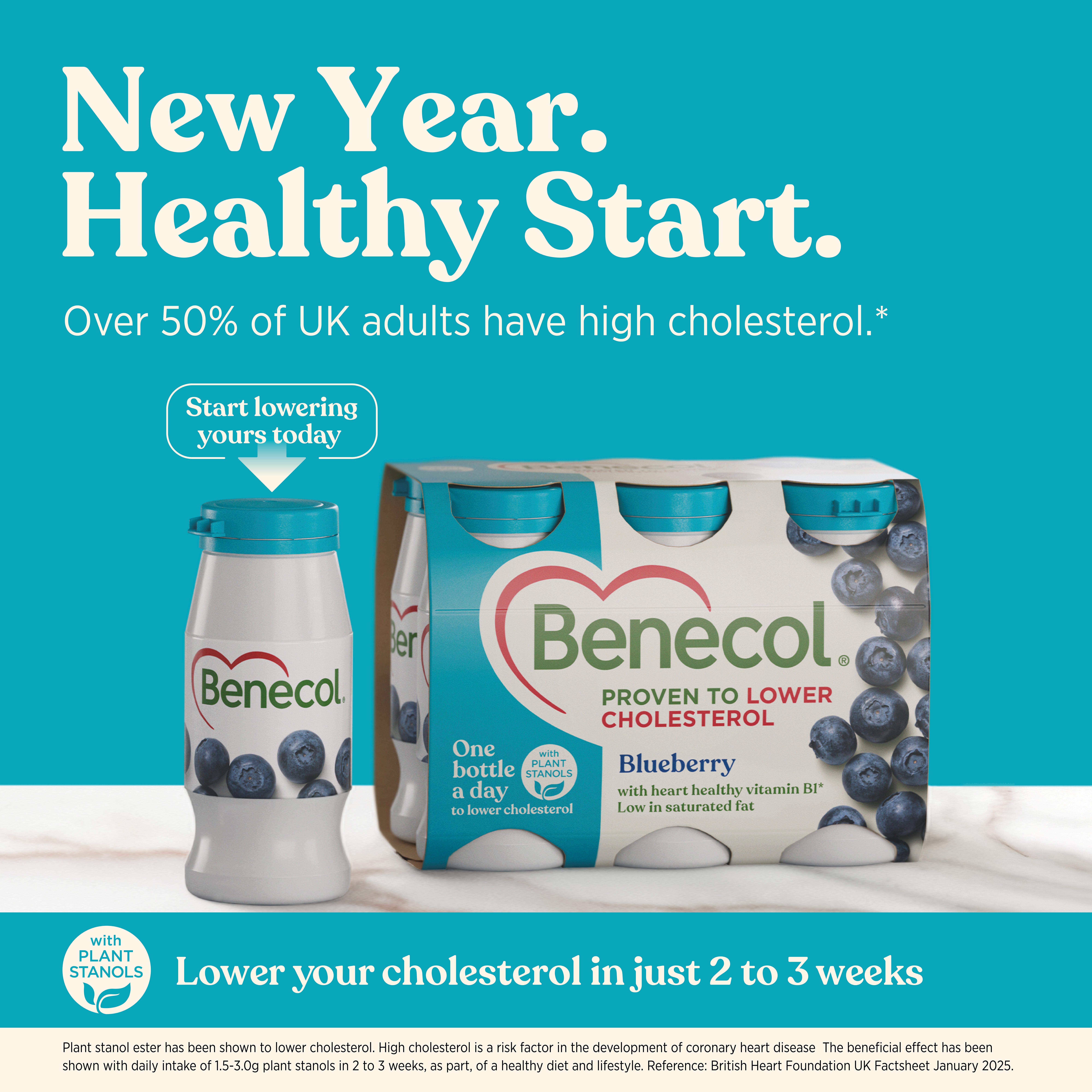 Benecol Raspberry No Added Sugar Yogurt Drink 6x67.5g thumbnail 2