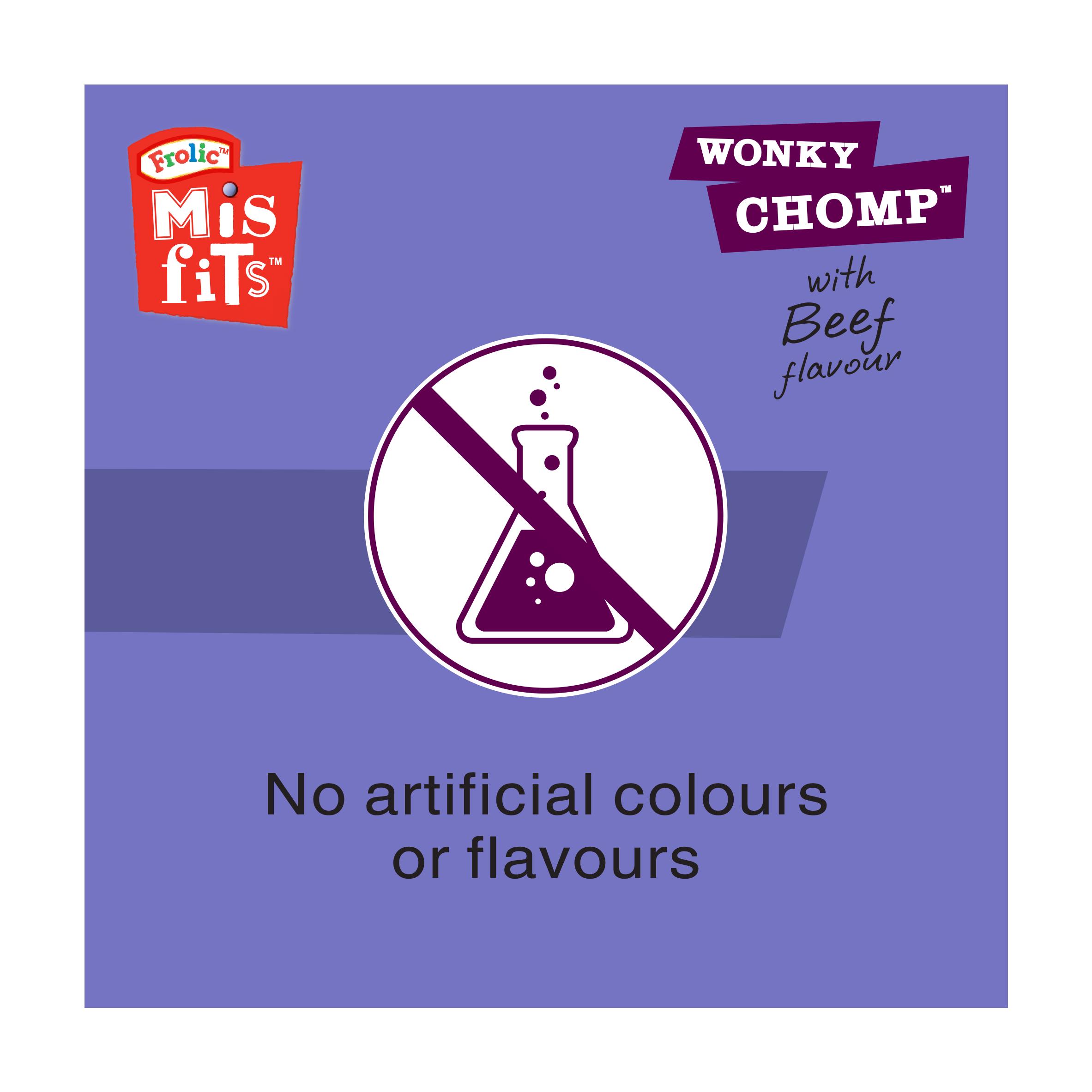 Misfits Wonky Chomp Adult Medium Dog Treats Liver 2 Stick 170g thumbnail 2