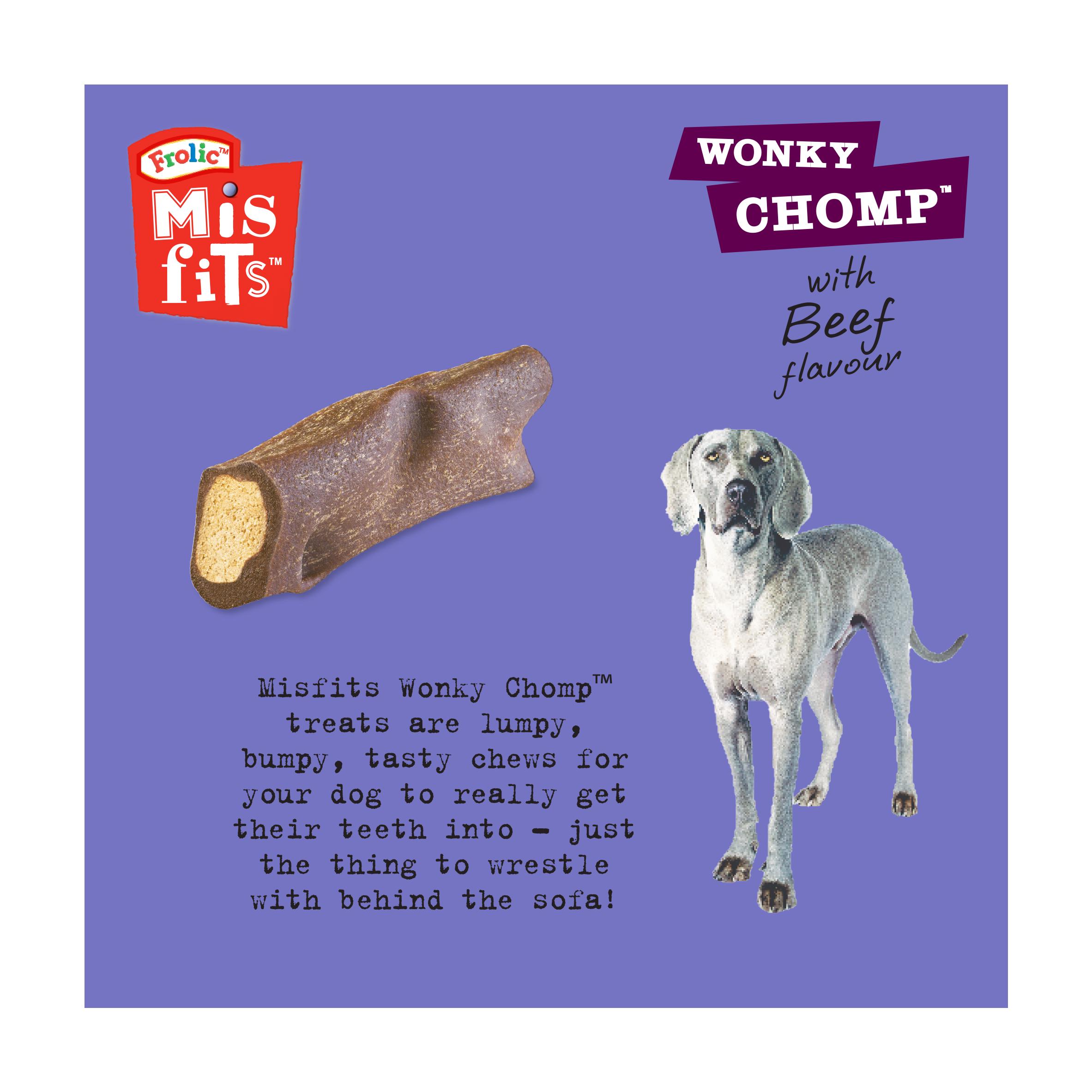 Misfits Wonky Chomp Adult Medium Dog Treats Liver 2 Stick 170g thumbnail 5