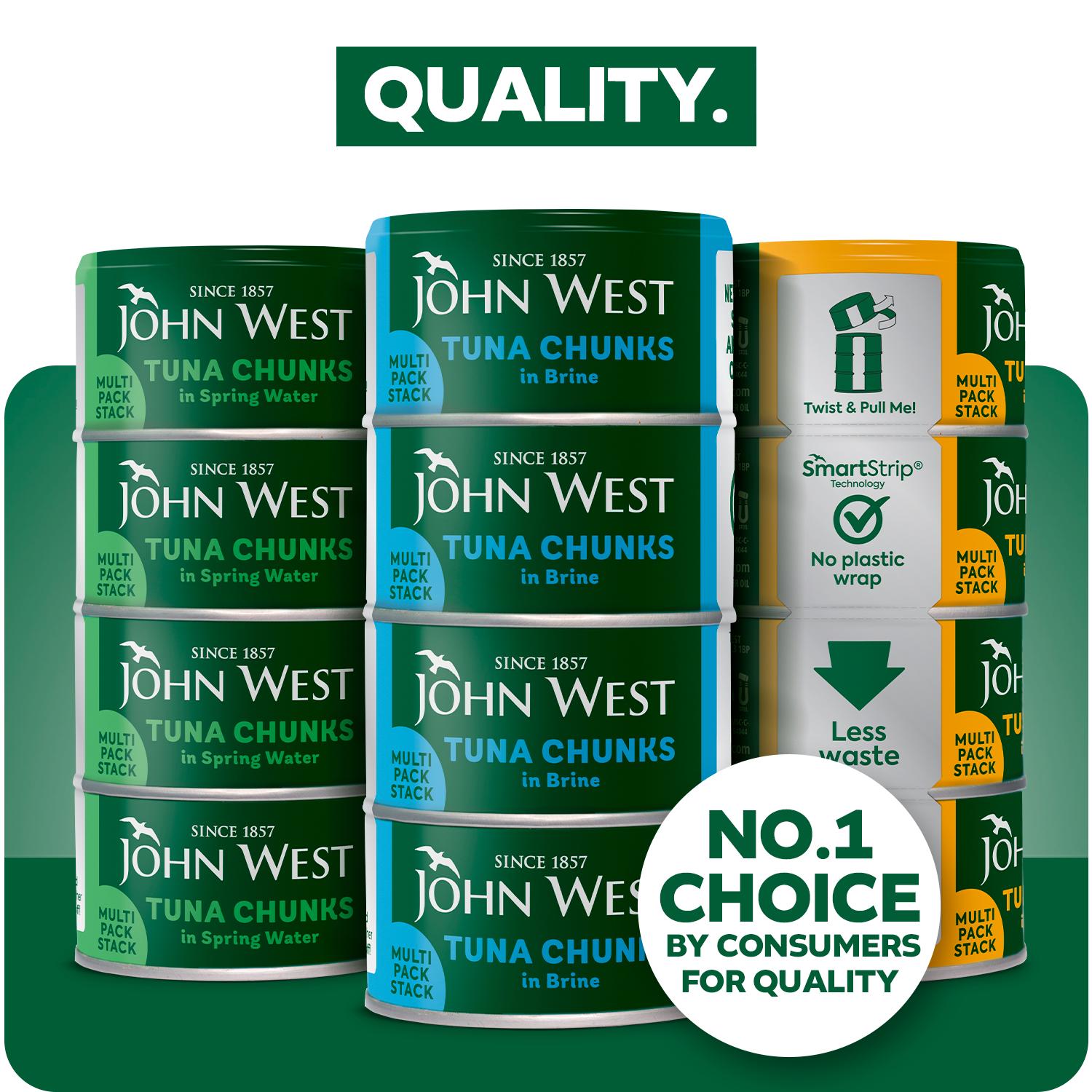 John West Tuna Chunks in Brine 4x125g (102g Drained) thumbnail 3