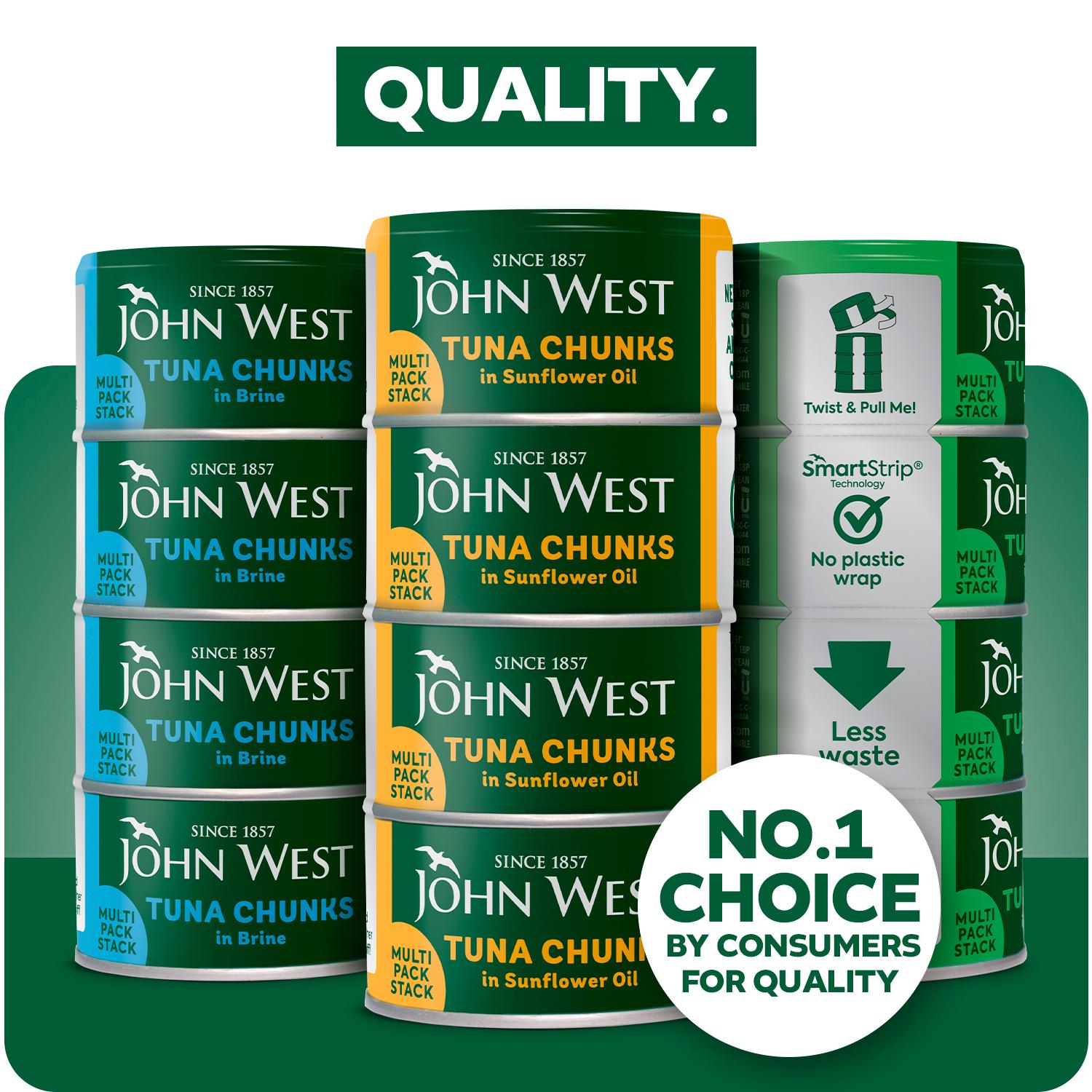 John West Tuna Chunks in Sunflower Oil 4x125g (102g Drained) thumbnail 3