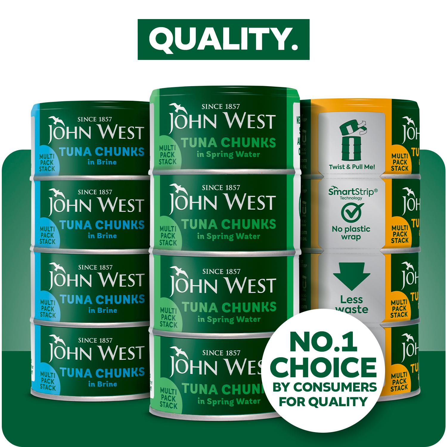 John West Tuna Chunks in Spring Water 4x125g (102g Drained) thumbnail 3