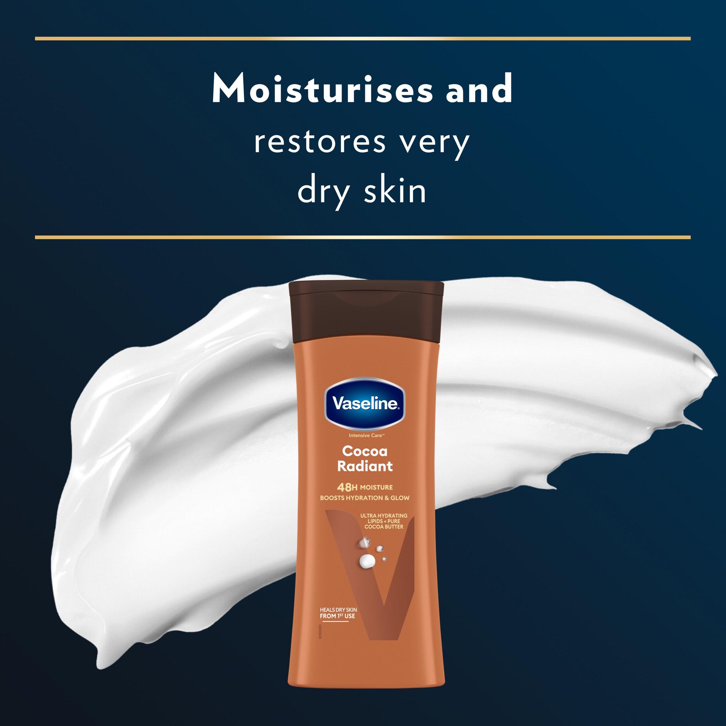 Vaseline Intensive Care Cocoa Radiant Body Lotion Moisturises & Restores Glow to Dry Skin 400ml thumbnail 5