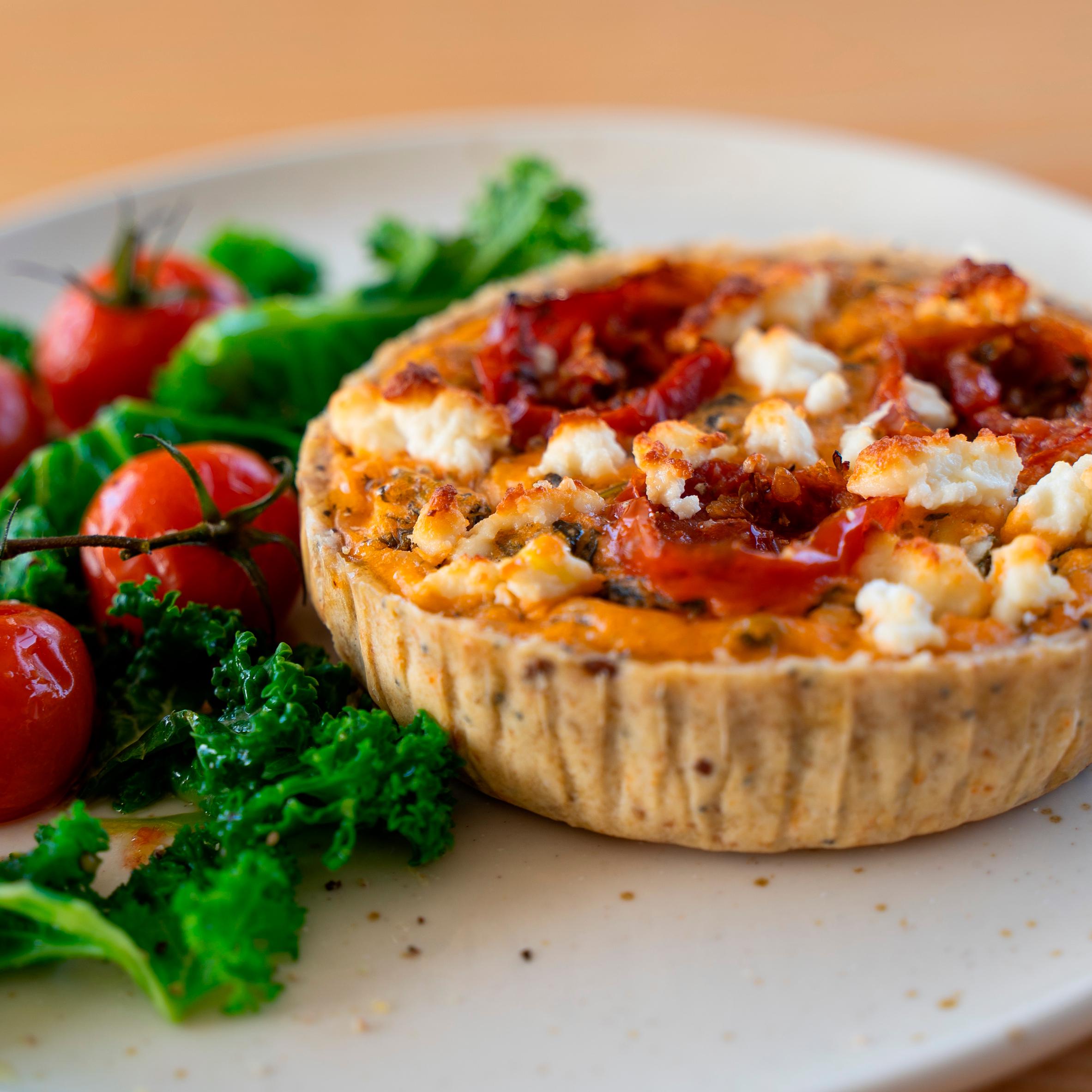 Higgidy Roasted Tomato & Greek Feta Quiche with Spinach thumbnail 2