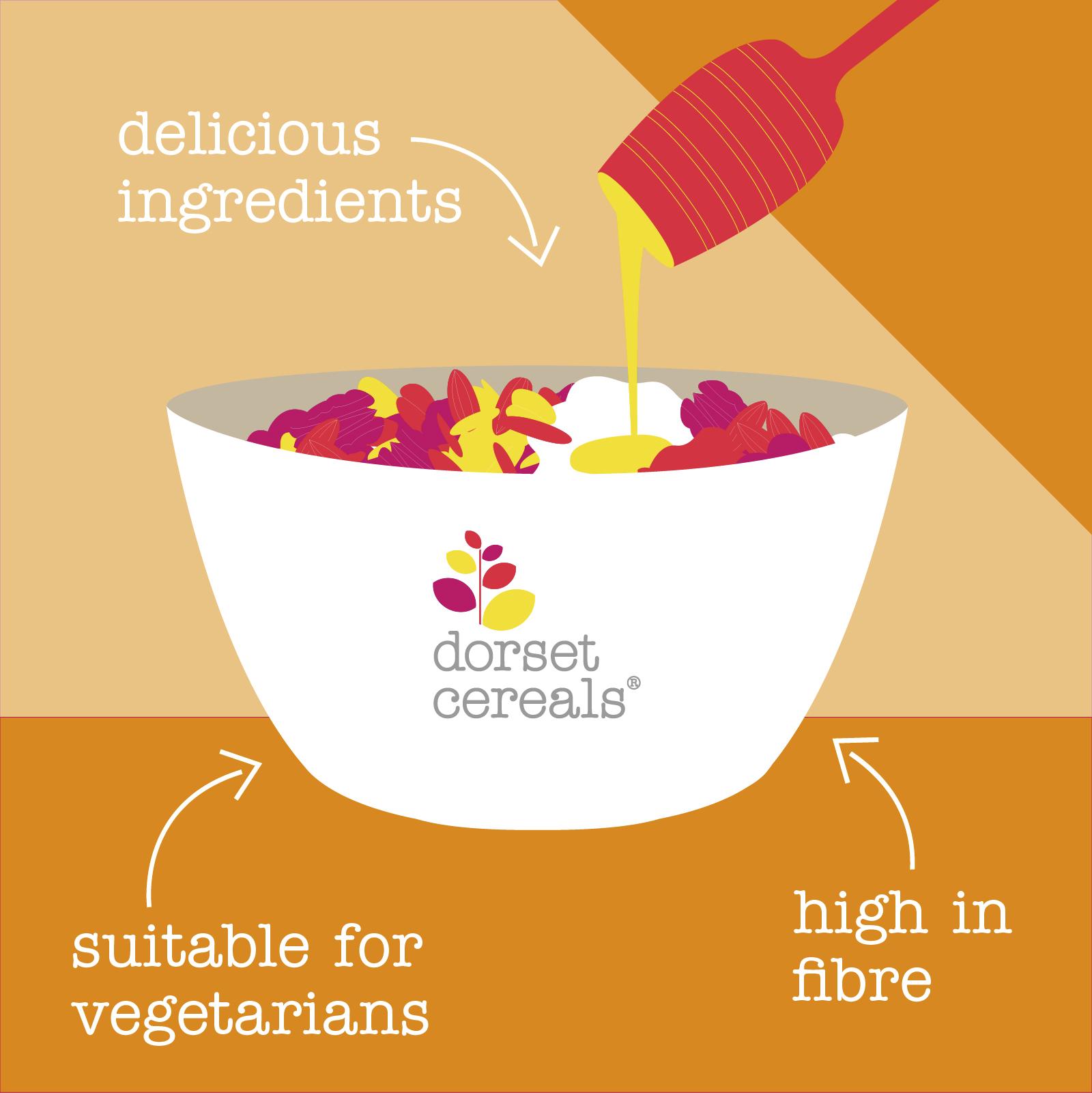 Dorset Cereals Honey Granola Breakfast Cereal 450g thumbnail 2