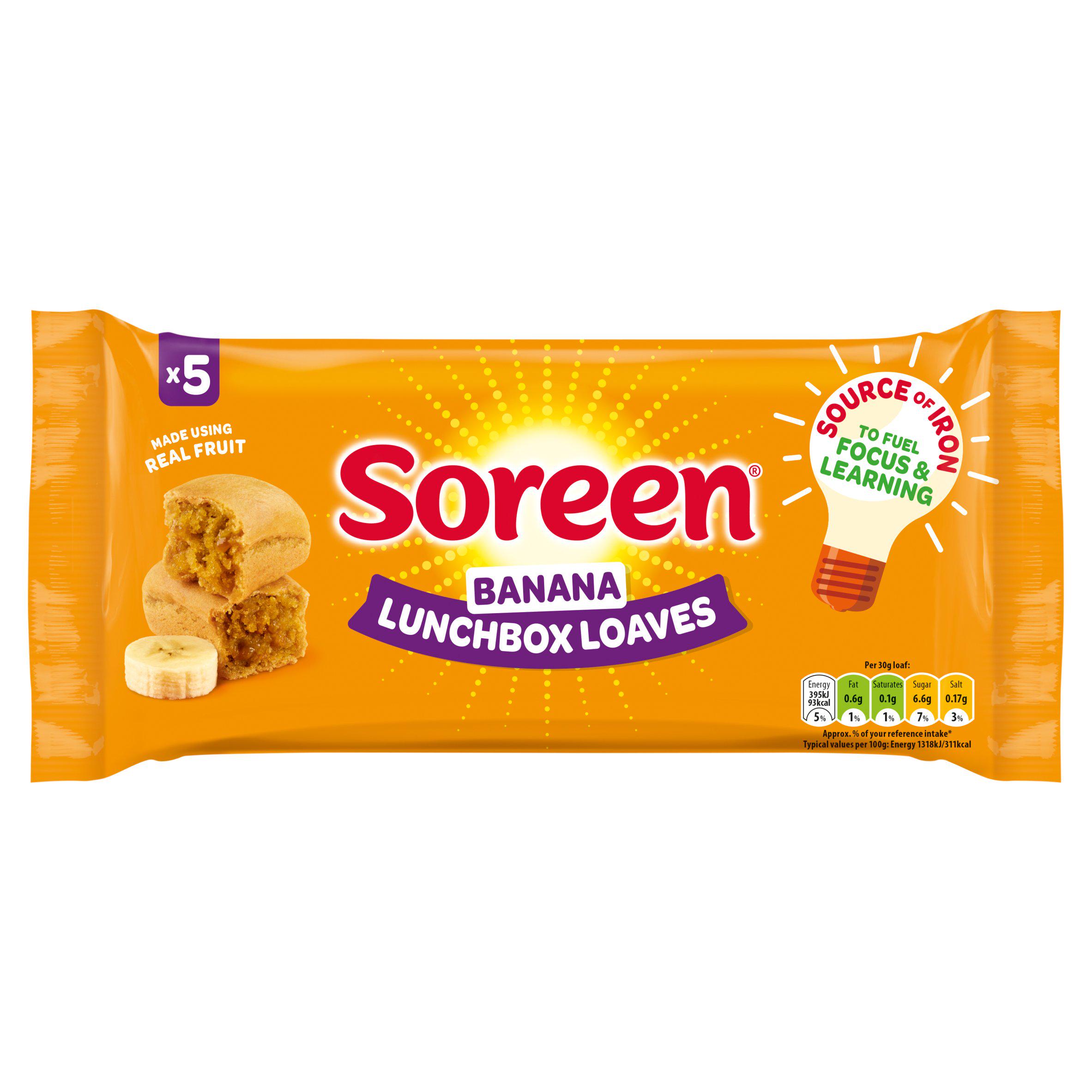 Soreen Banana Lunchbox Loaf Bars x5
