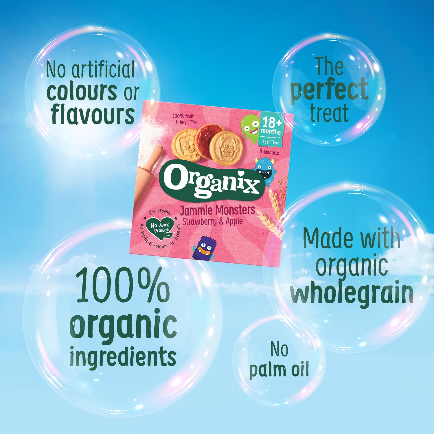 Organix Mini Cheese Crackers Toddler Snacks Multipack 12 months+ 4x20g thumbnail 2