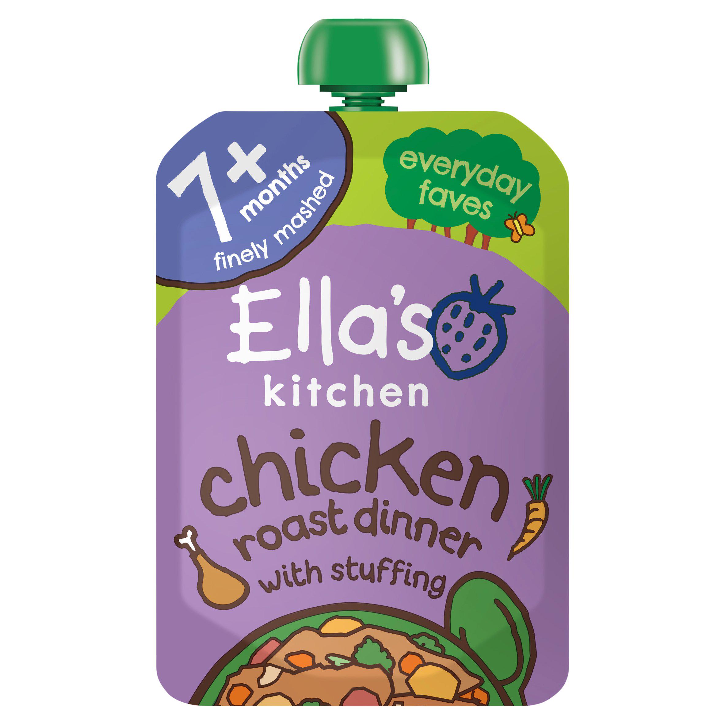 Ella's Kitchen Chicken Roast Dinner Baby Food Pouch 7+ Months