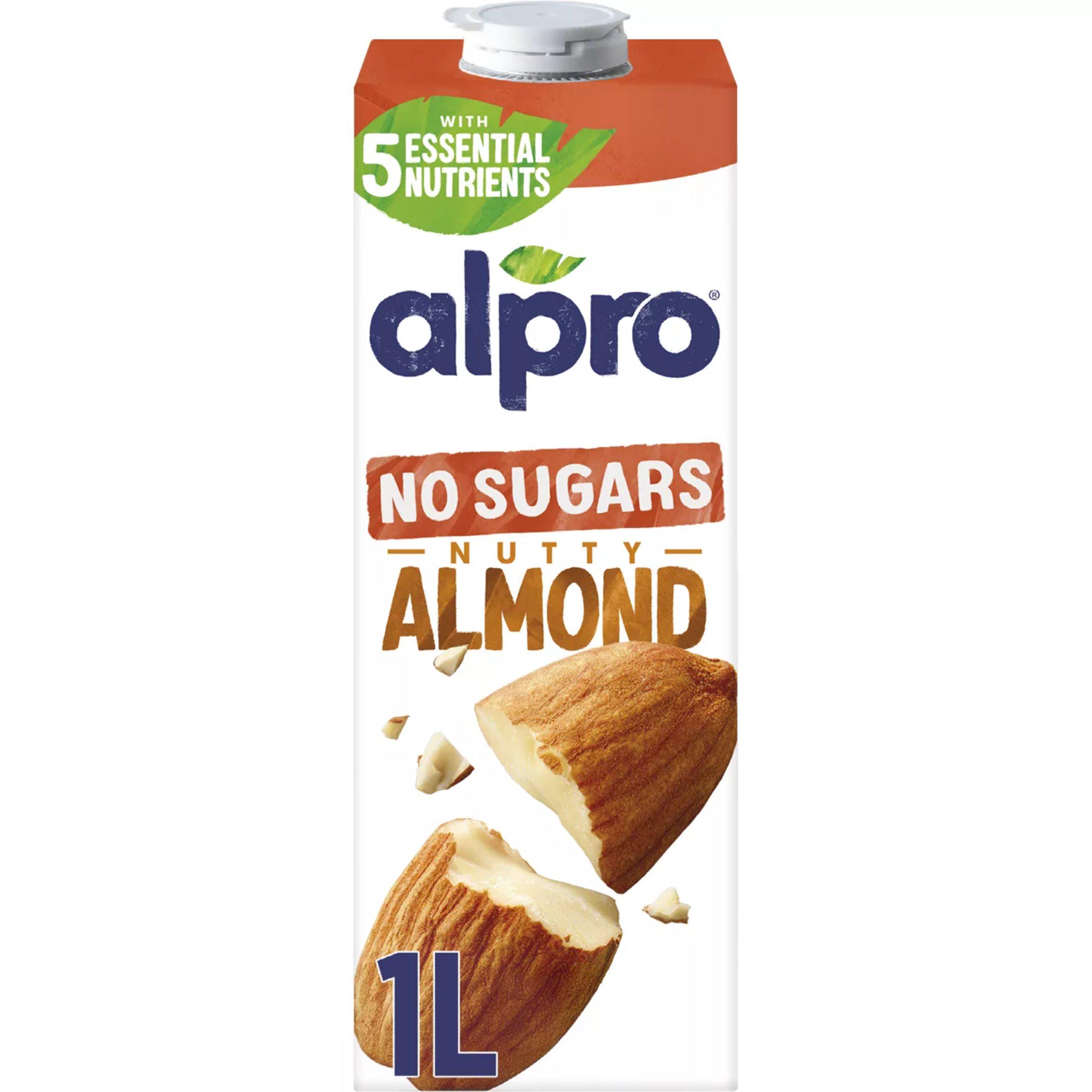 Alpro 1L Almond No Sugar Long Life Dairy Free Drink