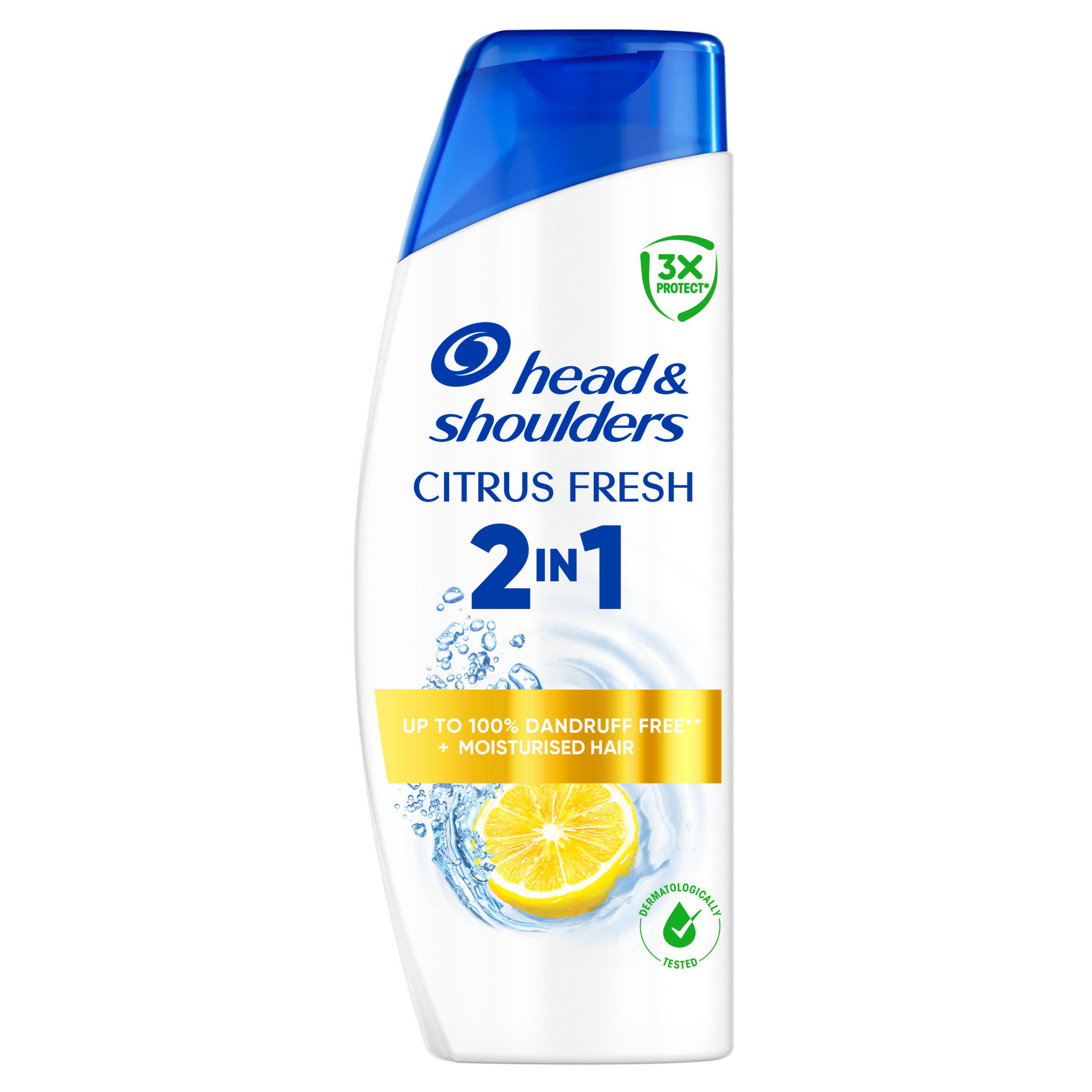 Head & Shoulders Citrus Fresh 2in1 Anti Dandruff Shampoo for greasy hair 330ml. Daily use