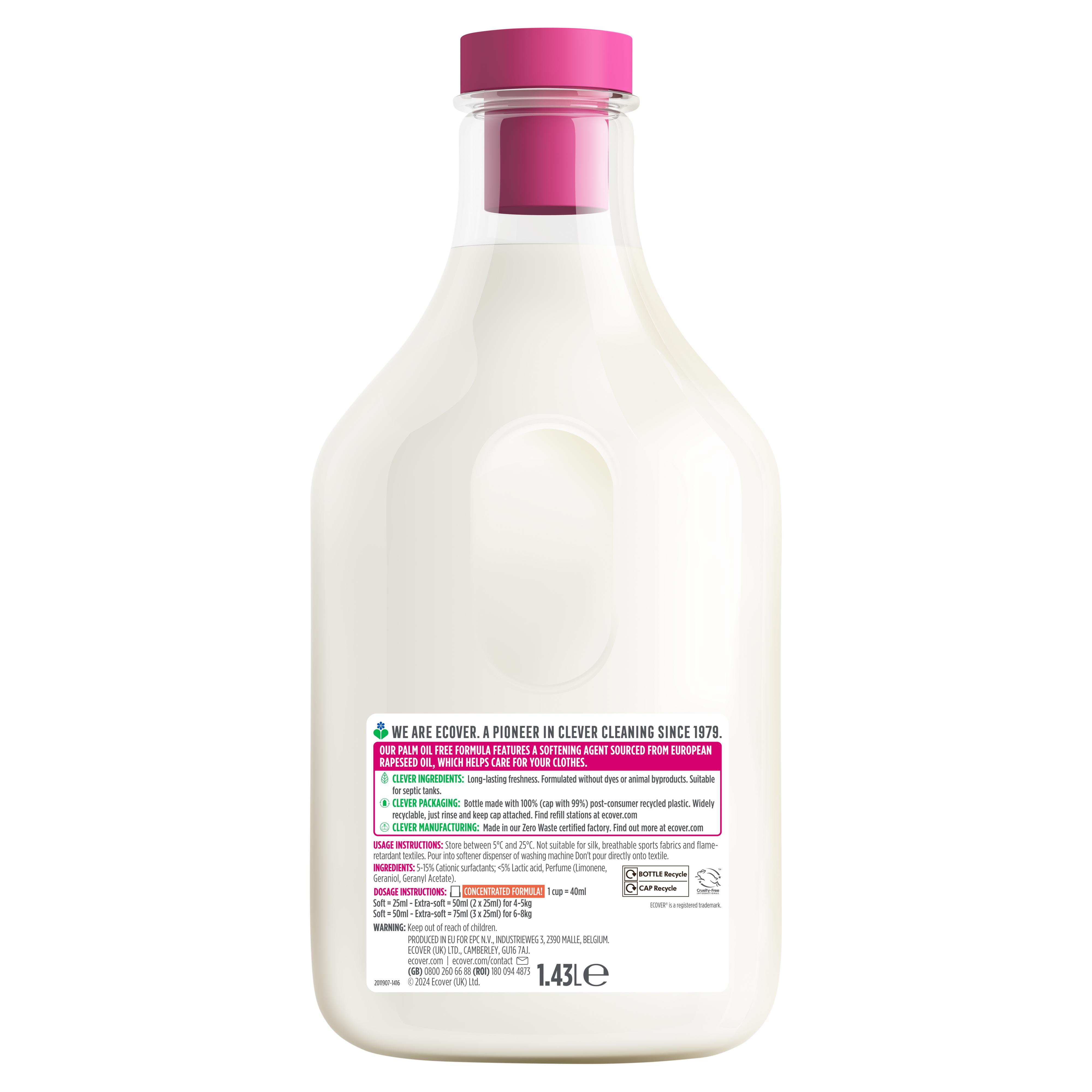 Ecover Fabric Softener Apple Blossom & Almond 47 Washes 1.43L thumbnail 2