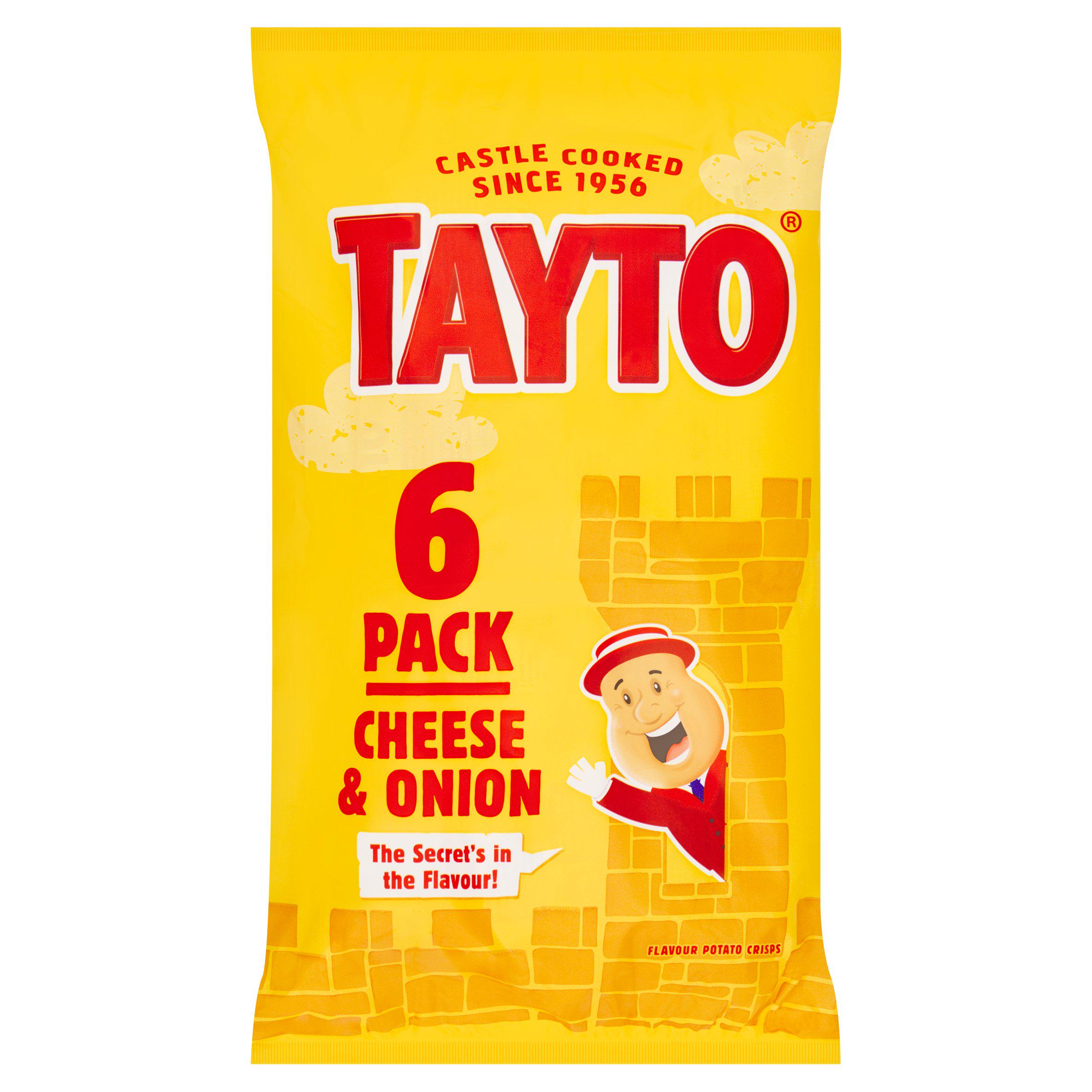 Tayto Cheese & Onion Potato Crisps 6 X 25G