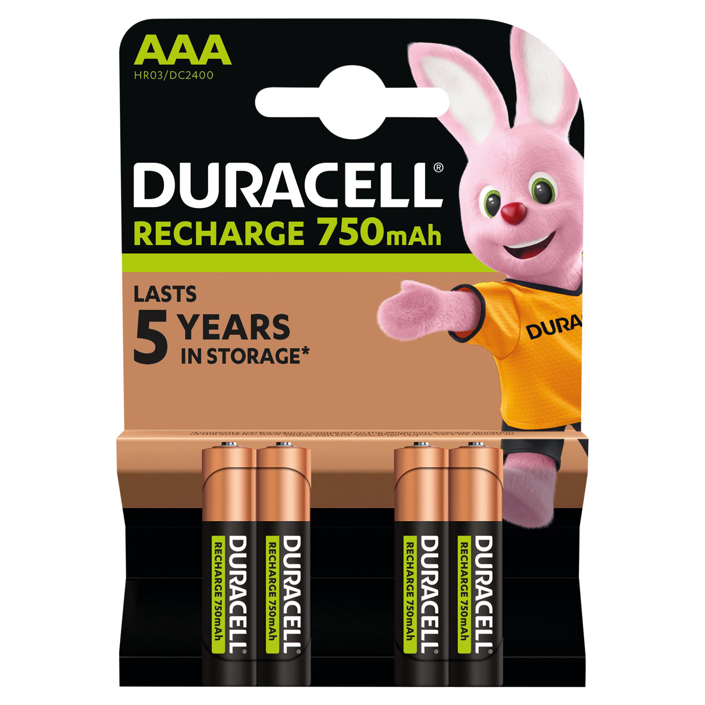 Duracell Recharge Plus AAA Rechargeable Batteries