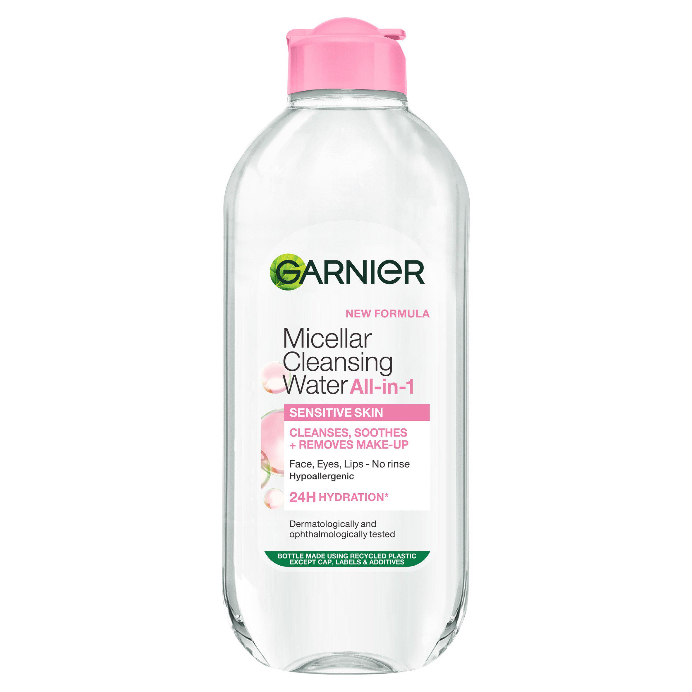 Garnier Micellar Water Facial Cleanser Makeup Remover For Sensitive Skin 400ml
