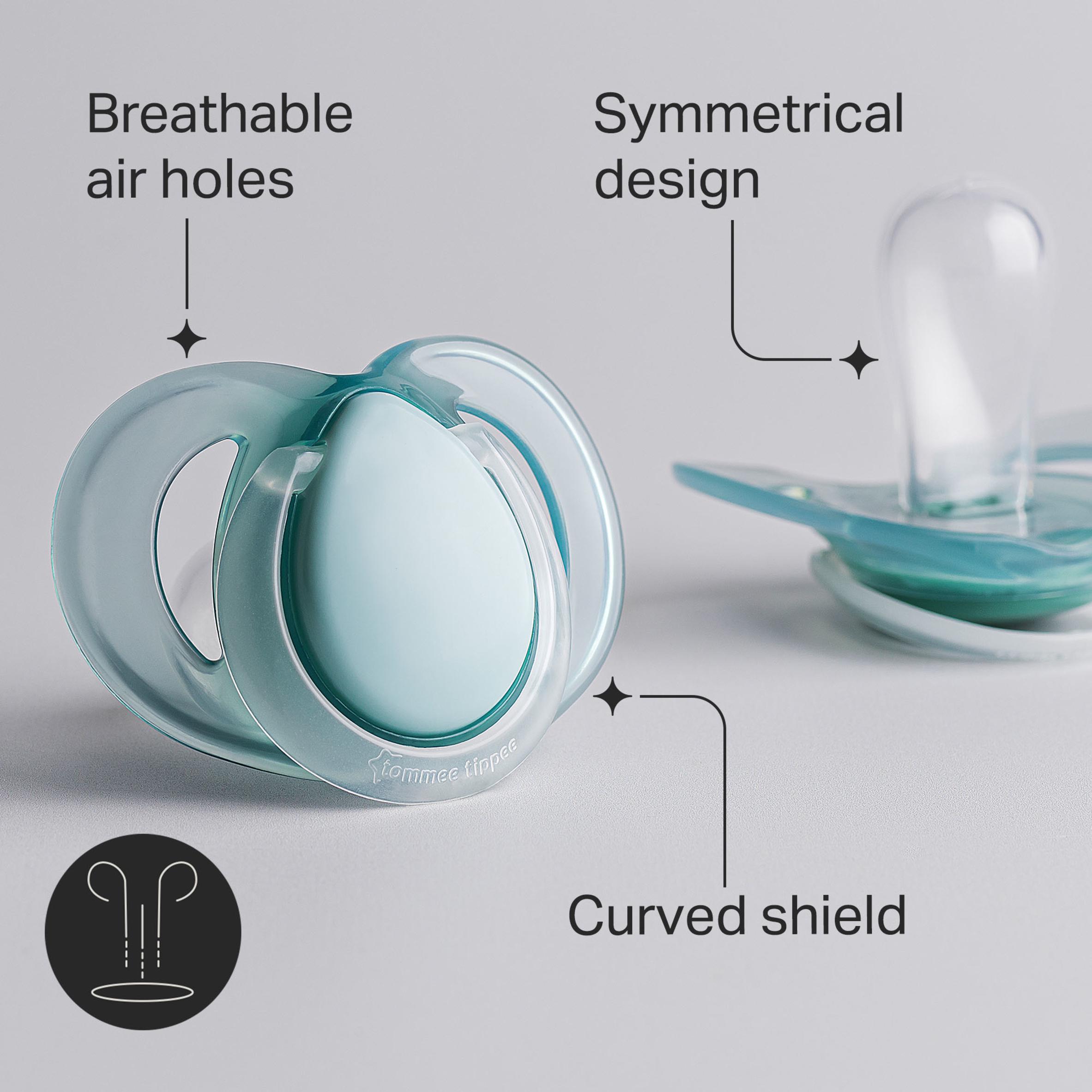 Tommee Tippee Closer To Nature Night Soother, 6-18 Months x2 thumbnail 4