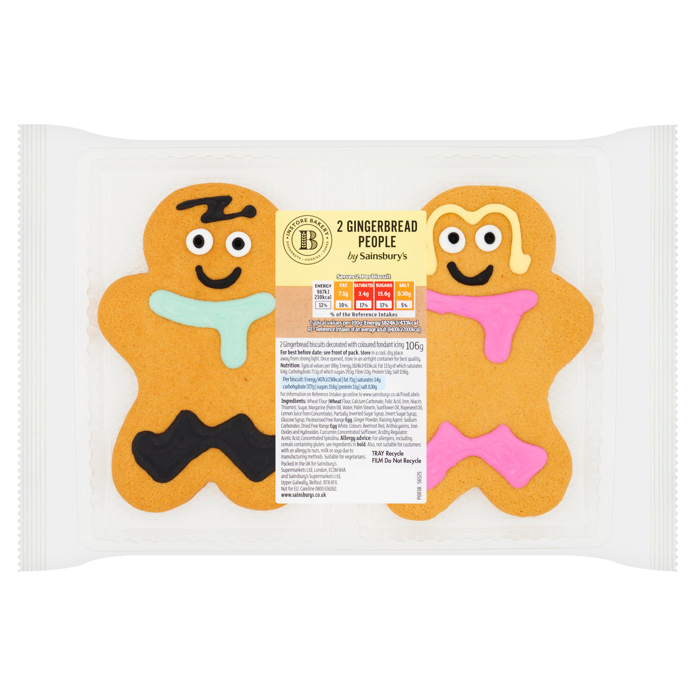 Sainsbury's 2 x Gingerbread People 106g