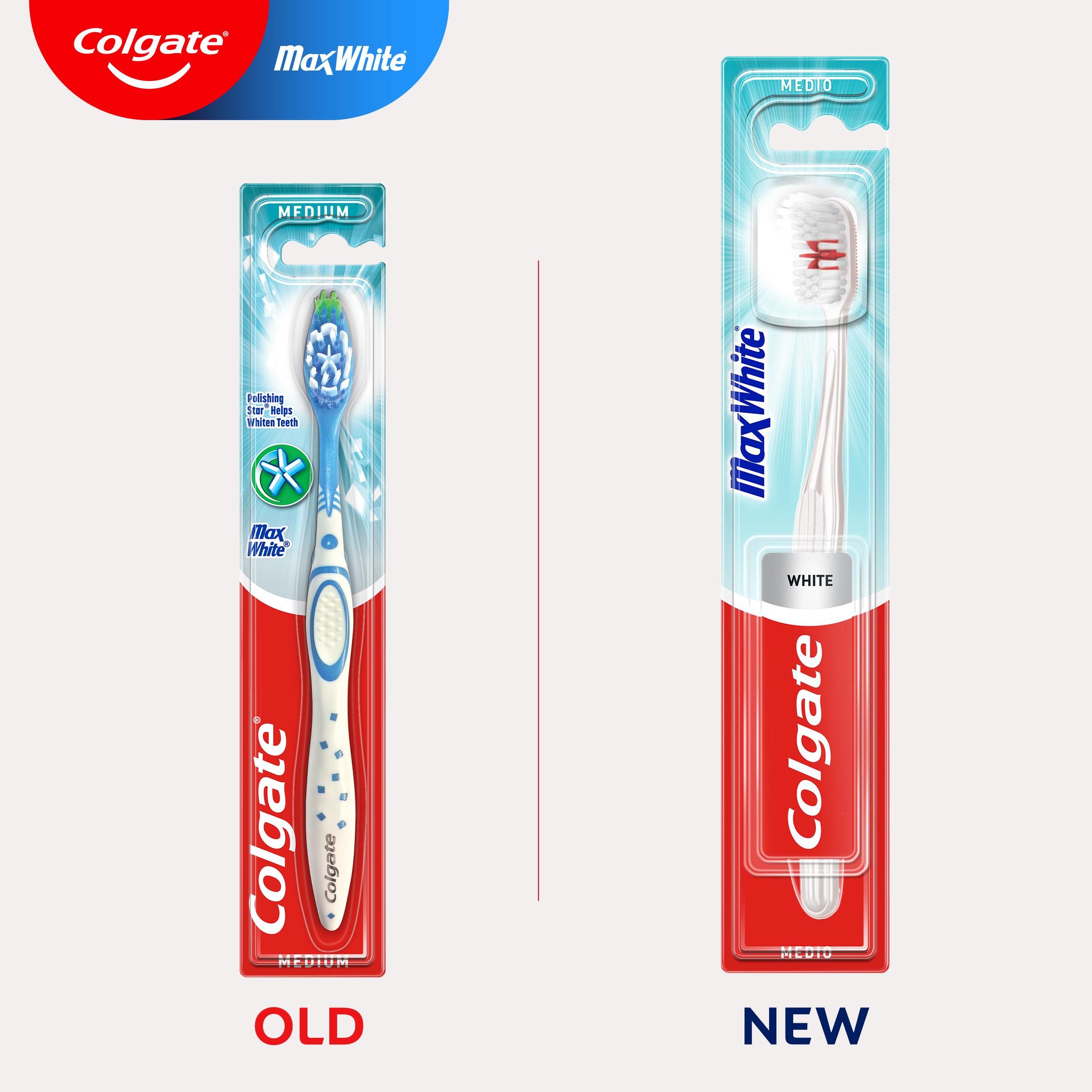 Colgate Max White Medium Toothbrush x3 thumbnail 2