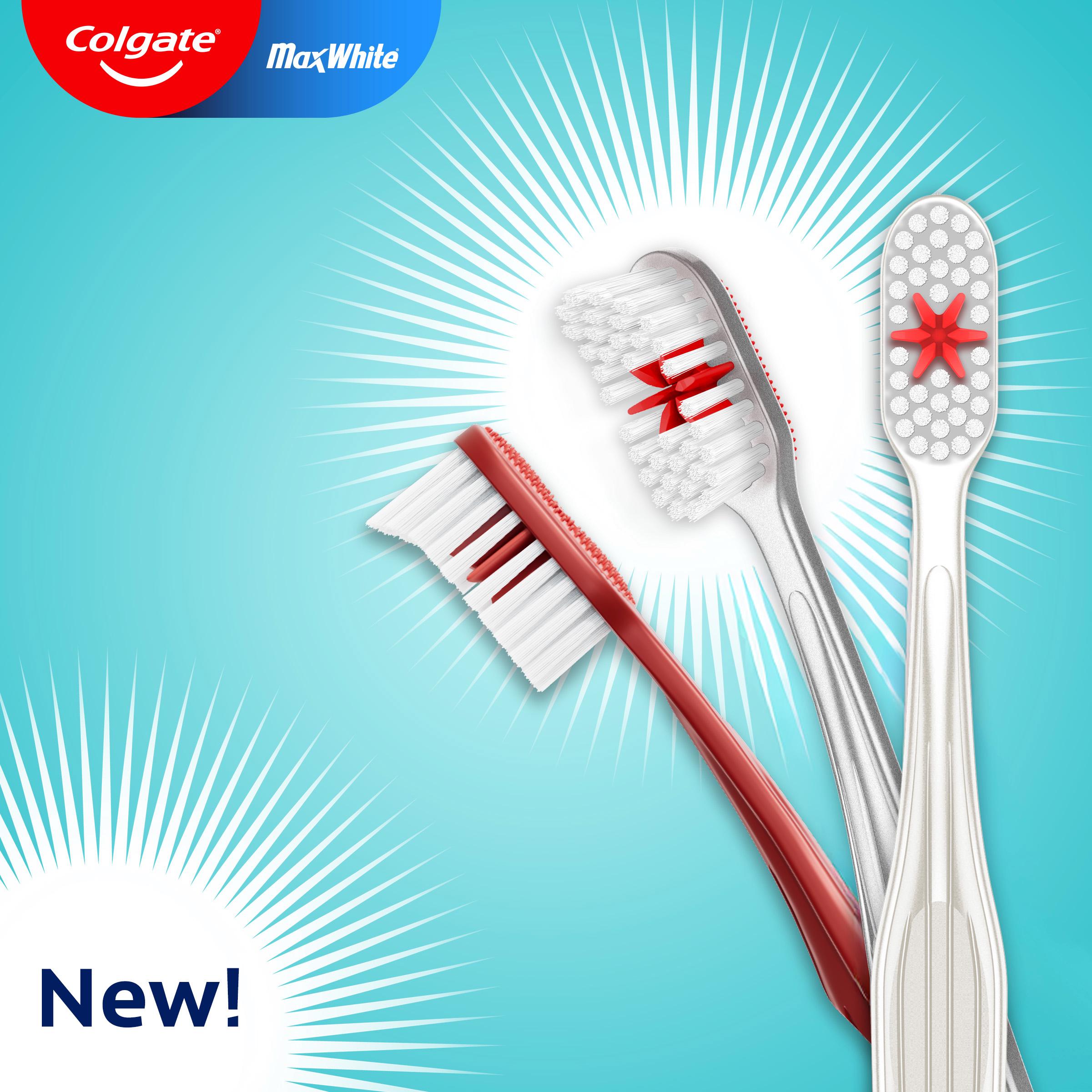 Colgate Max White Medium Toothbrush x3 thumbnail 5