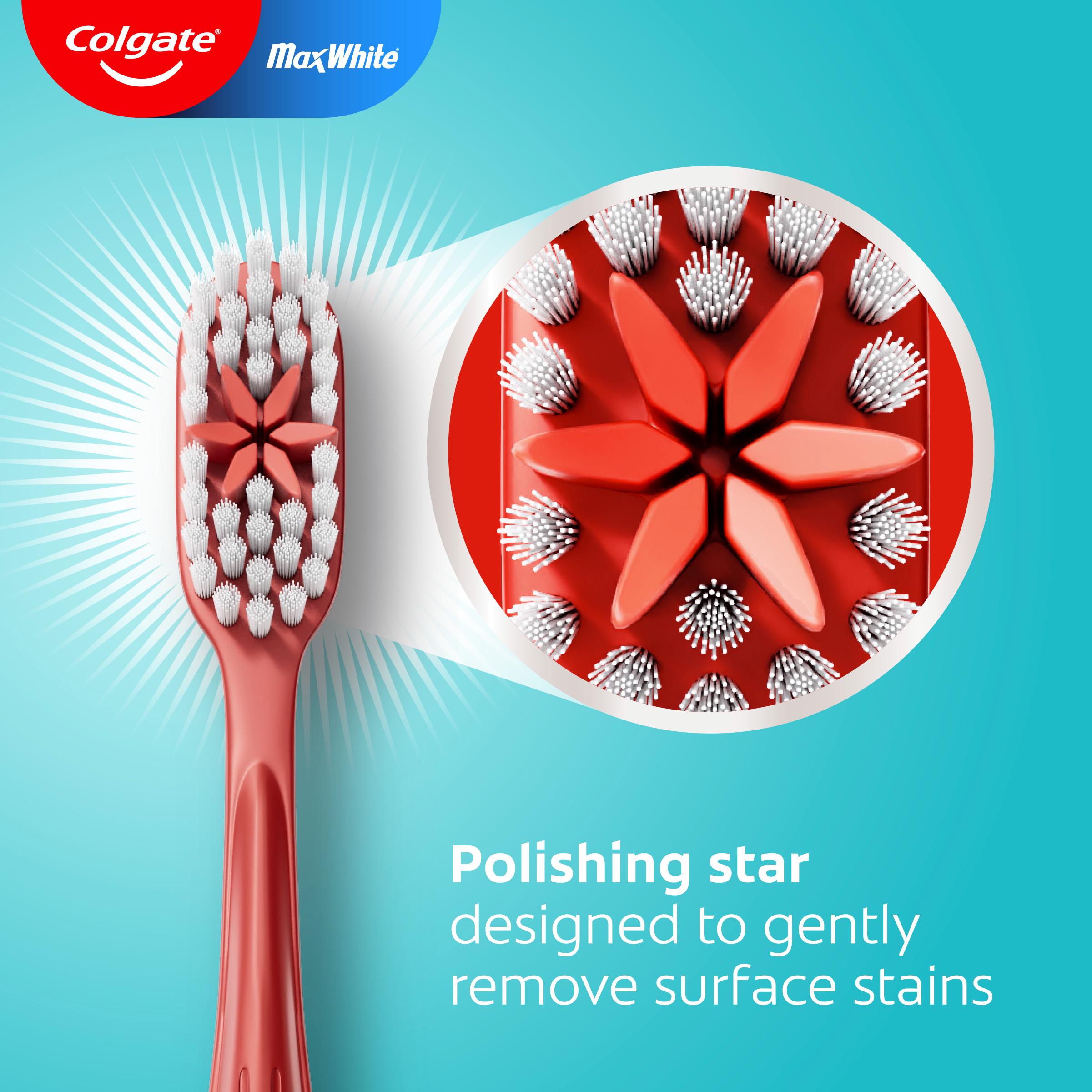 Colgate Max White Medium Toothbrush x3 thumbnail 6