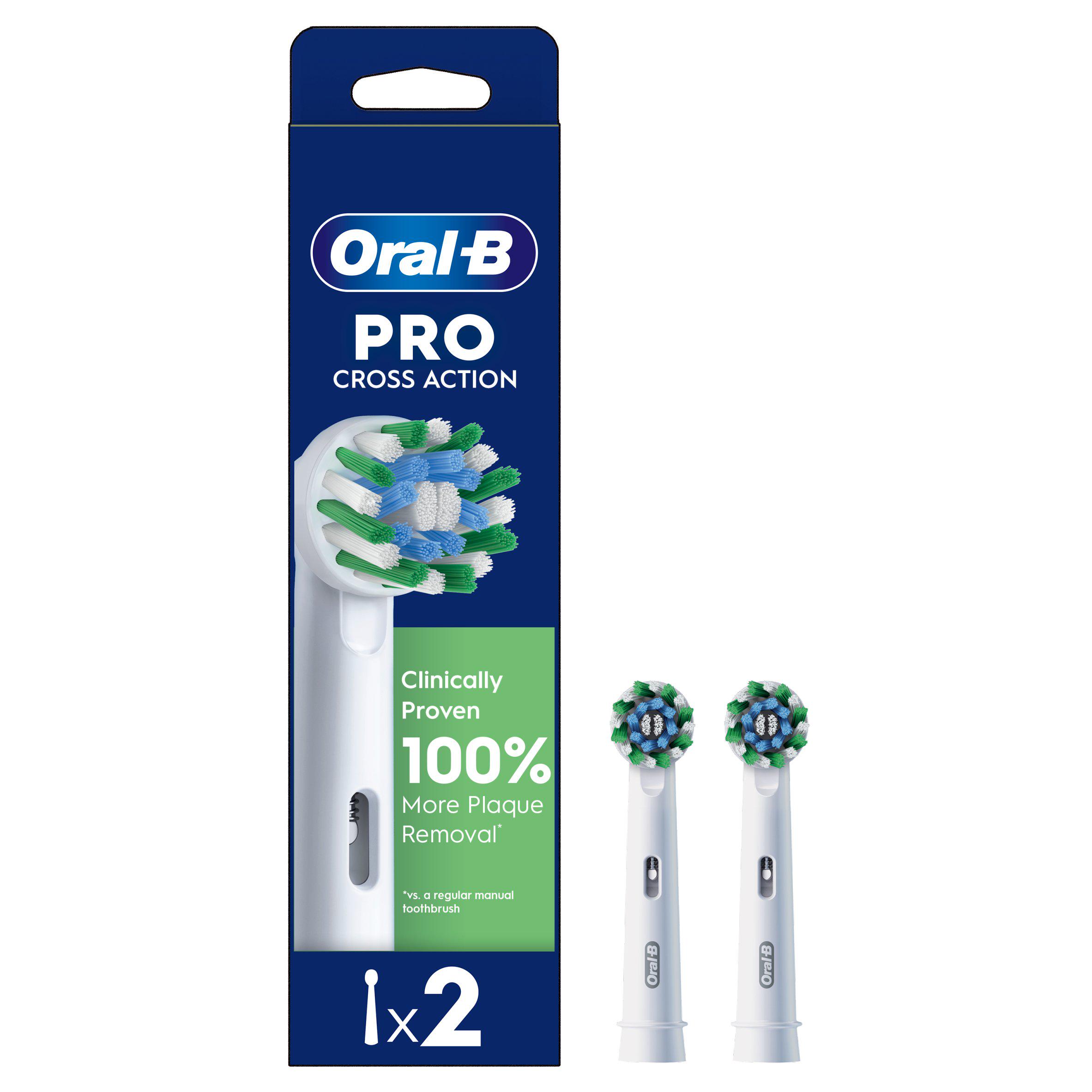 Oral-B CrossAction Toothbrush Heads - White