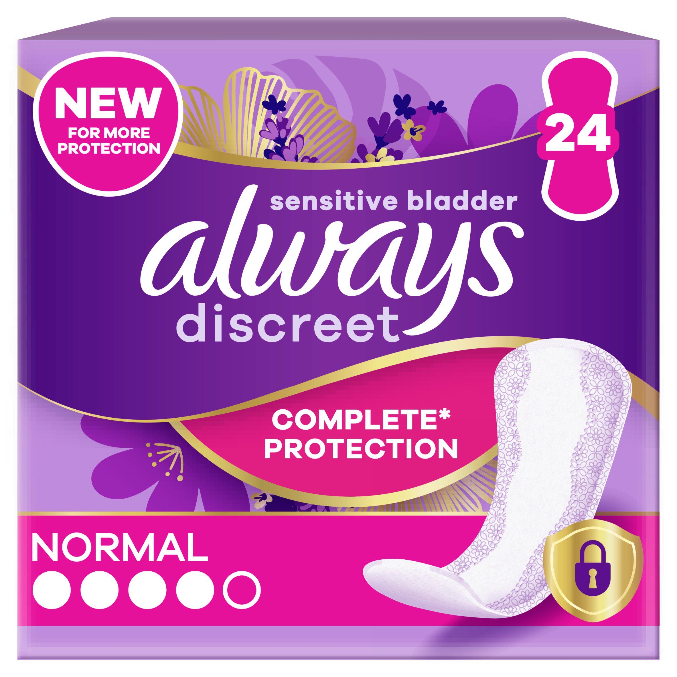 Always Discreet Incontinence Liners Normal