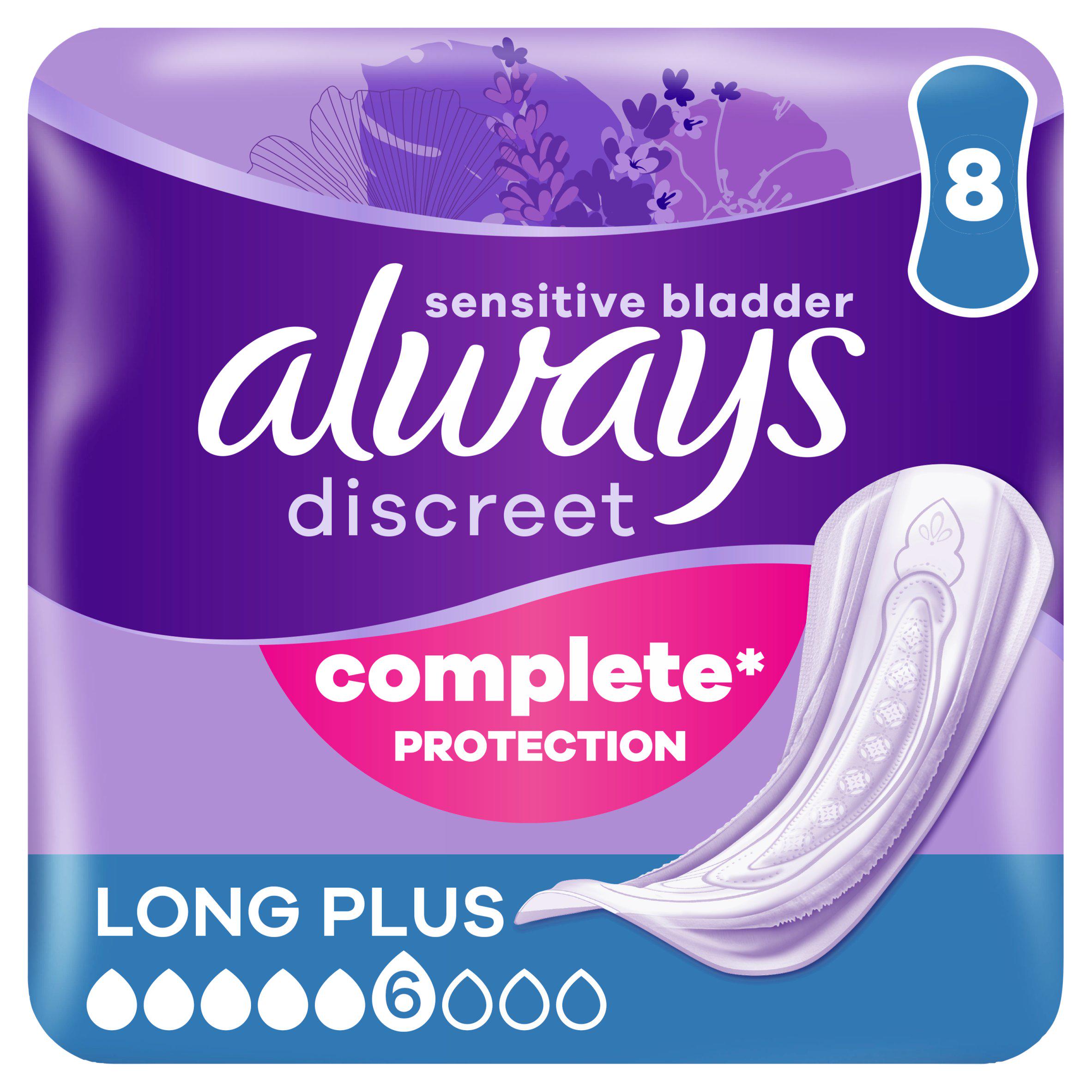 Discreet Incontinence Long PlusPads 8