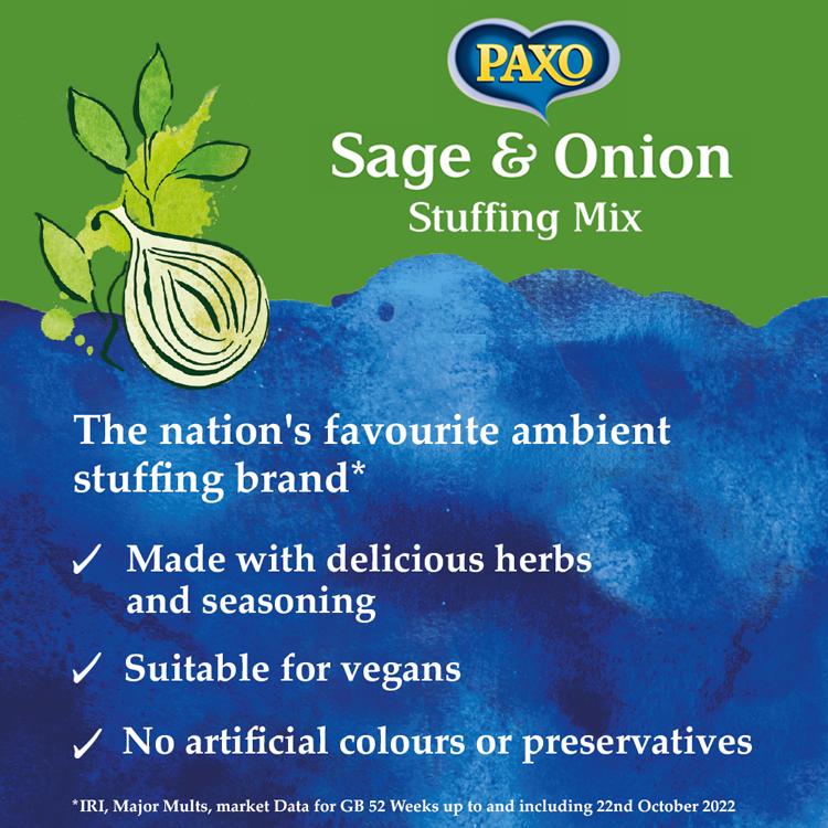 Paxo Sage & Onion Stuffing Mix 340g thumbnail 3