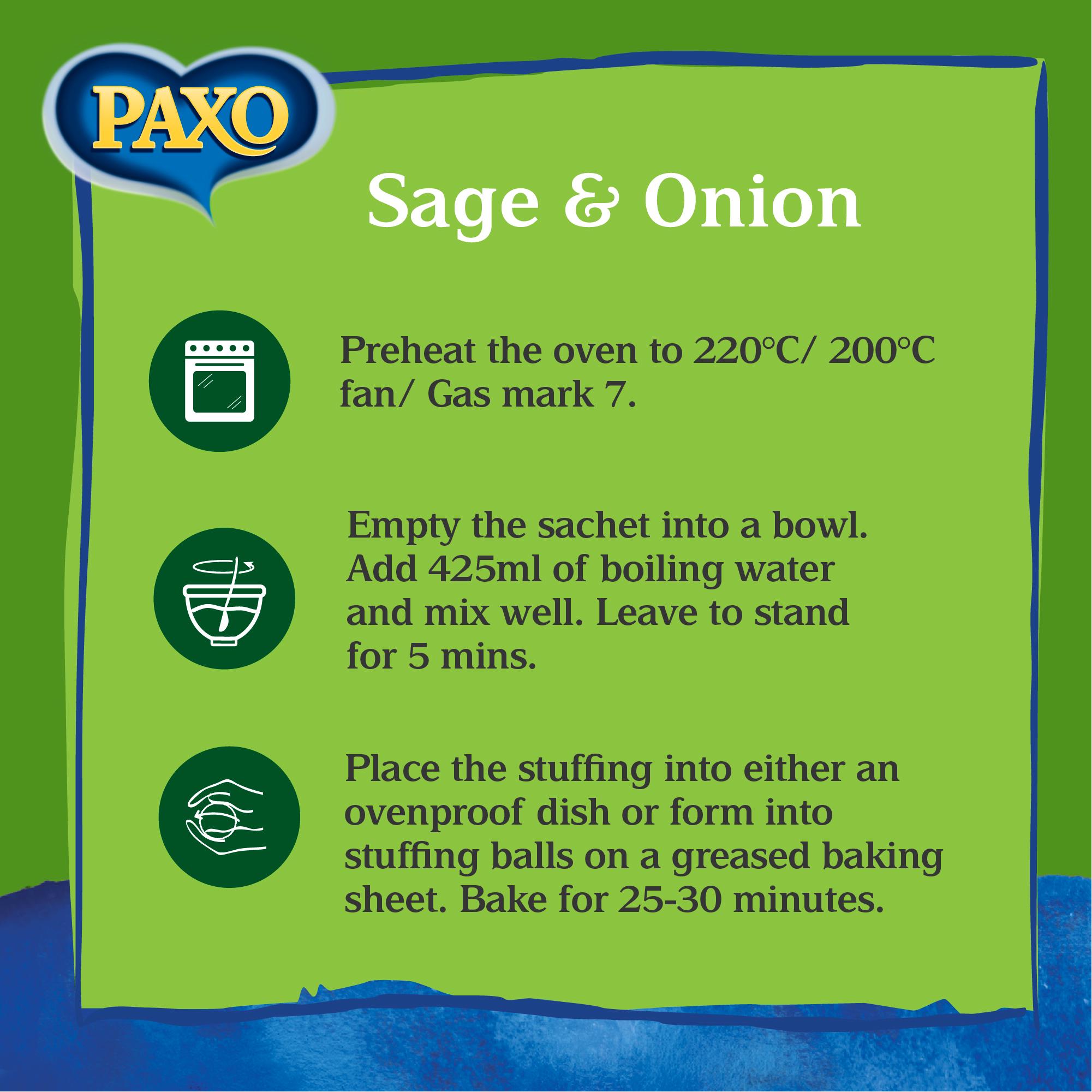 Paxo Sage & Onion Stuffing Mix 170g thumbnail 5