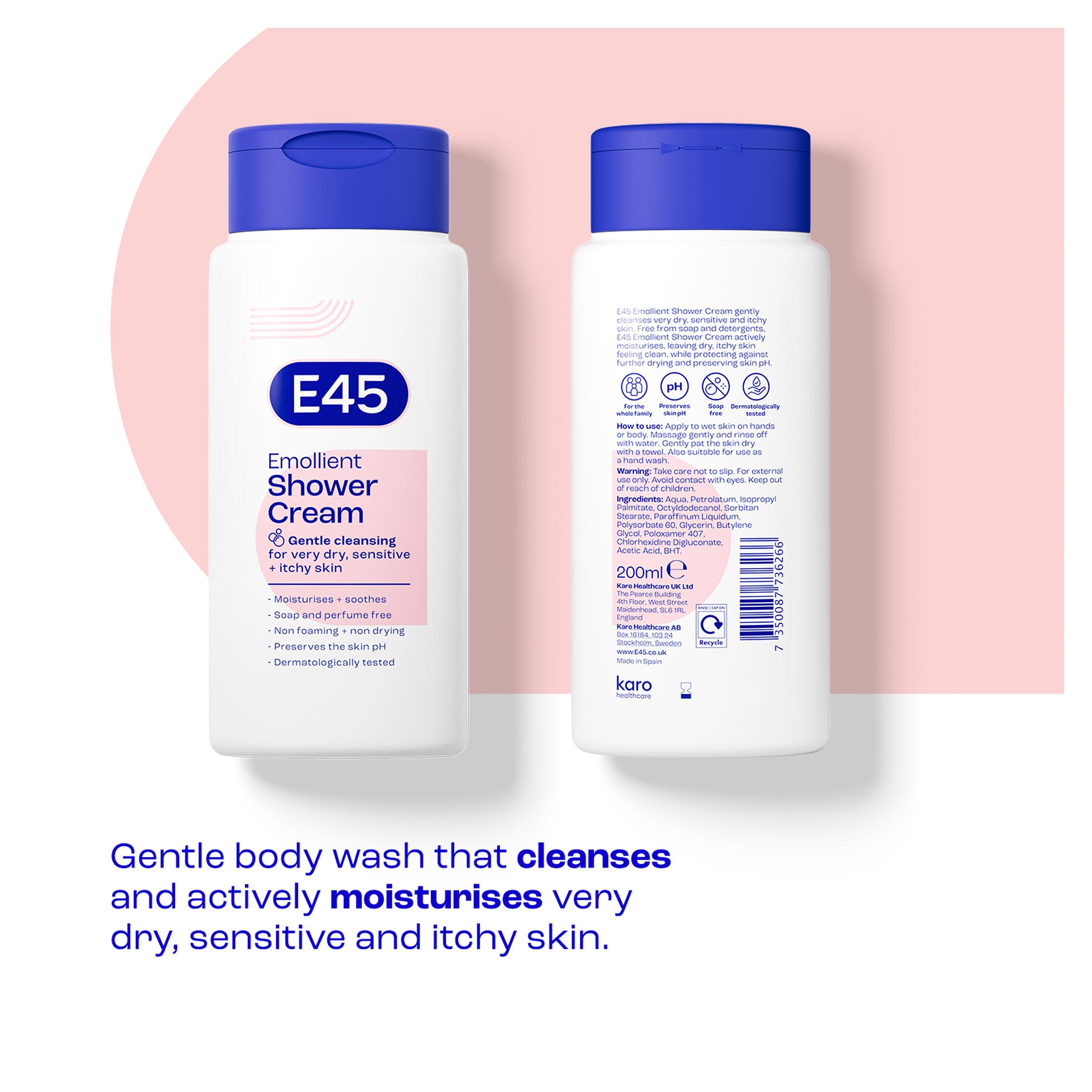 E45 Shower Cream For Dry & Sensitive Skin 200ml thumbnail 2