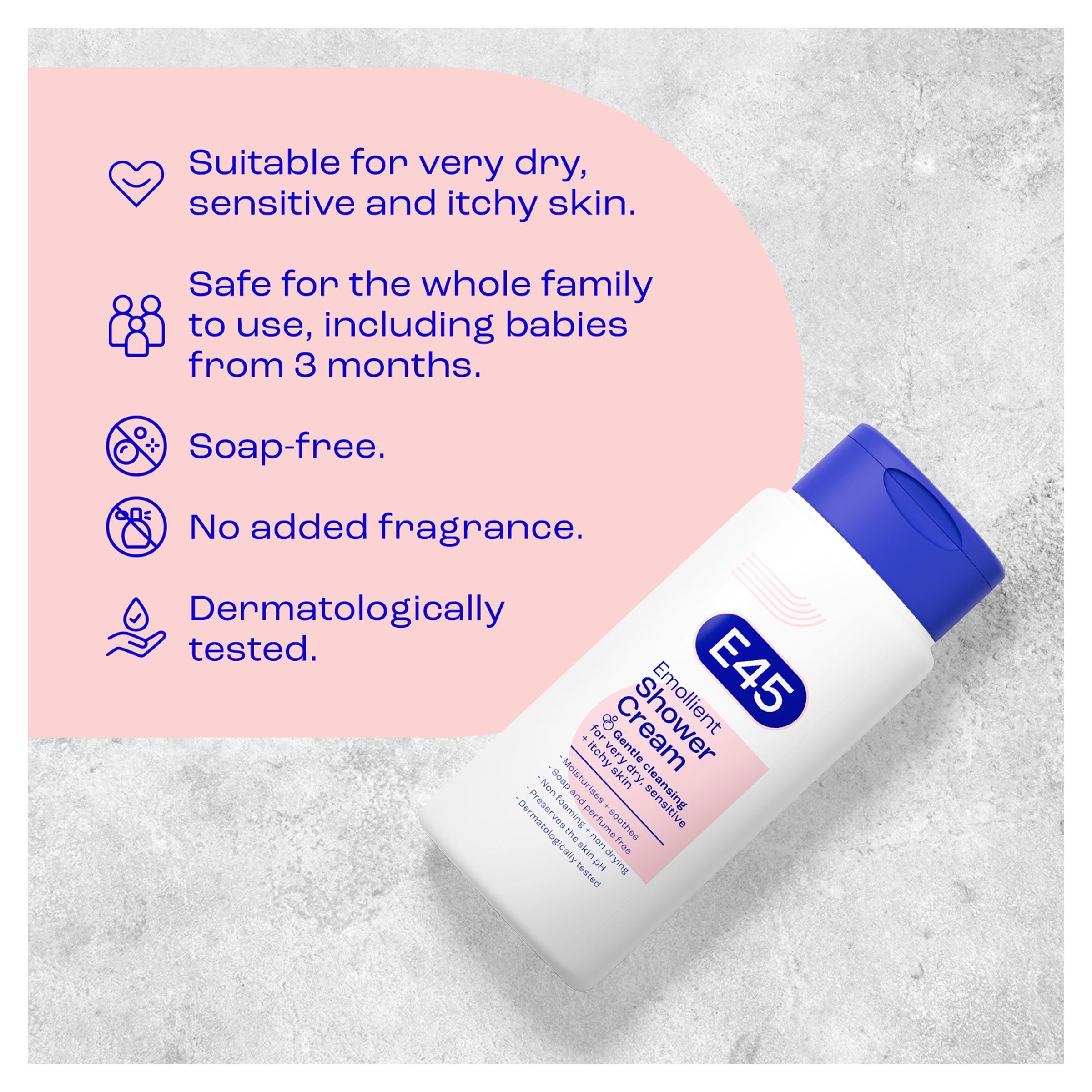 E45 Shower Cream For Dry & Sensitive Skin 200ml thumbnail 5