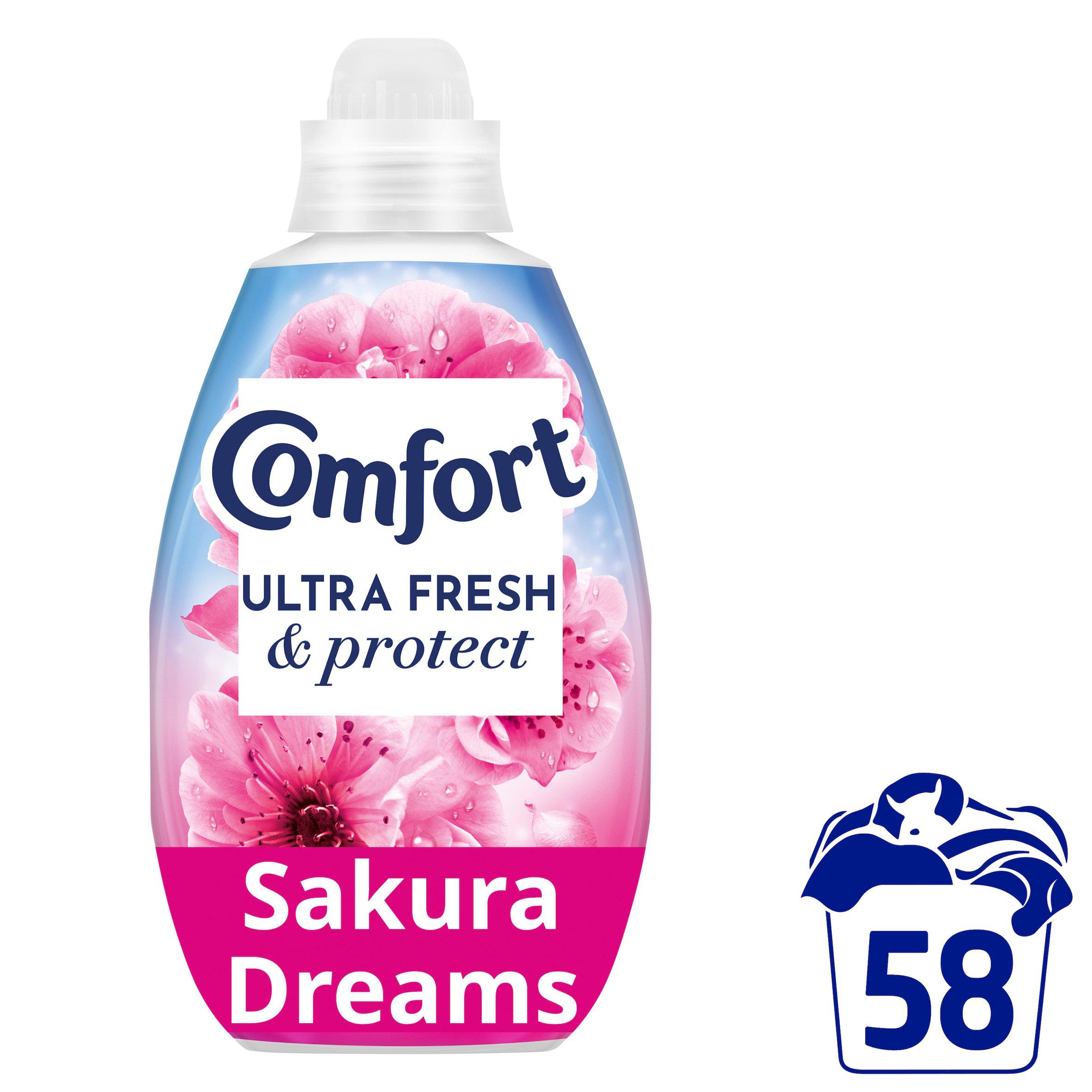 Comfort Ultra Fresh & Protect Sakura Dreams Fabric Conditioner 58 washes 870ml