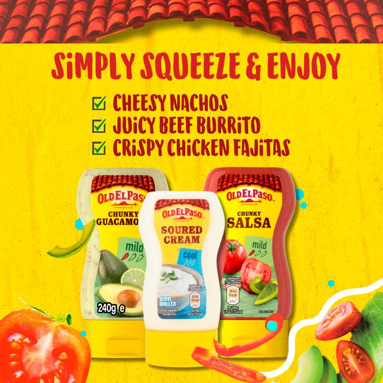 Old El Paso Mexican Squeezy Chunky Guacamole 240g thumbnail 2