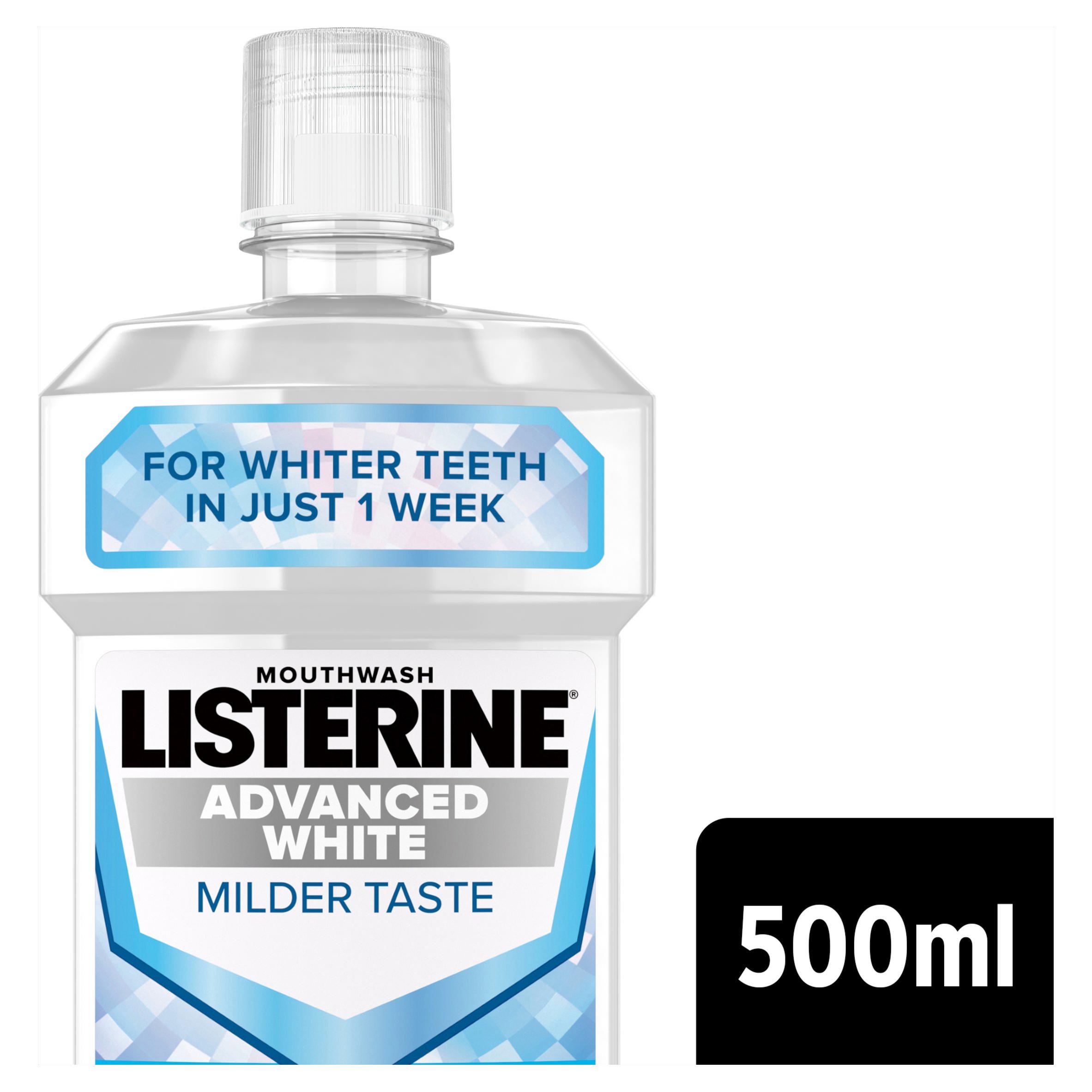 Listerine Advanced White Milder Taste Alcohol Free Mouthwash